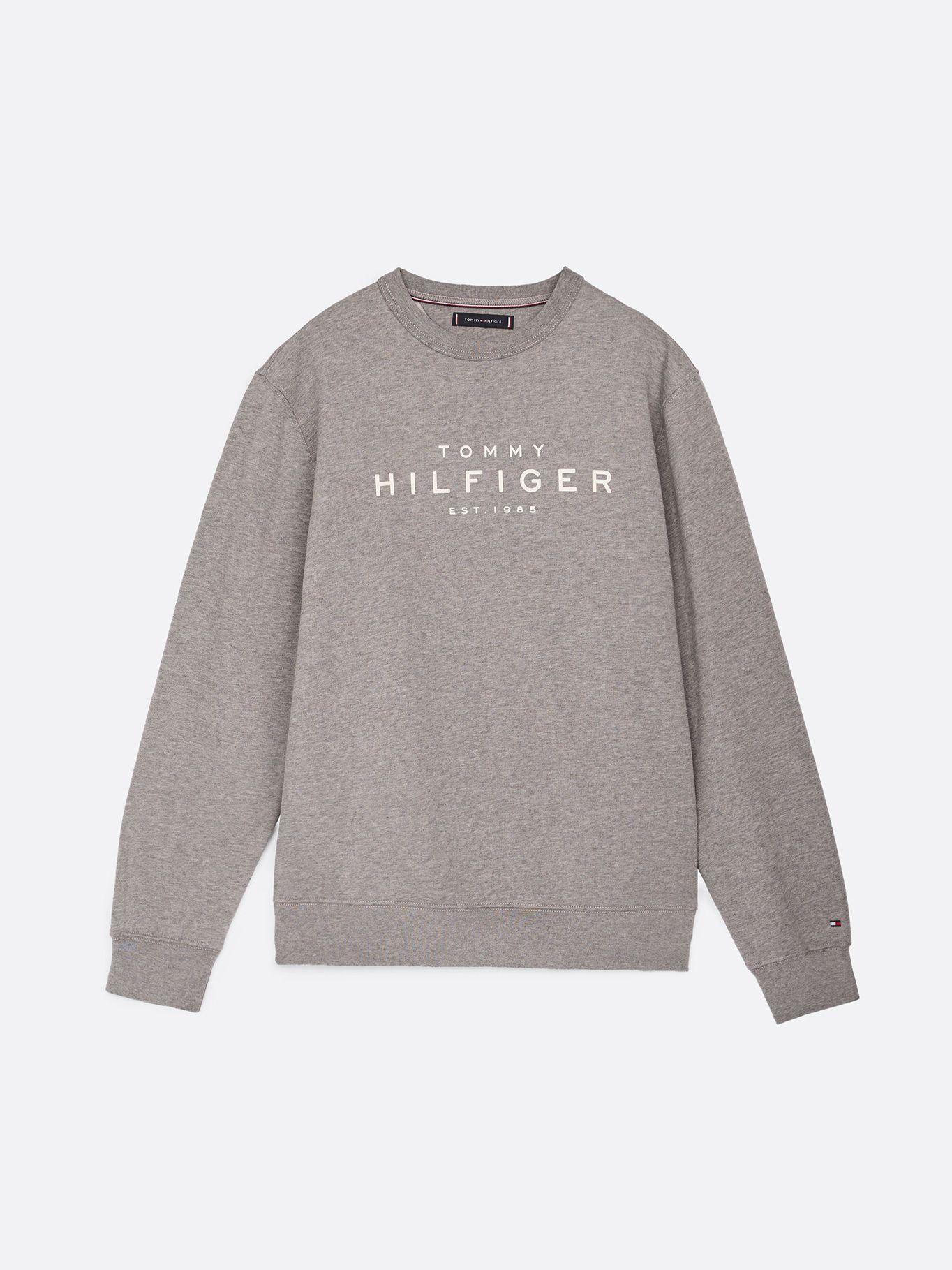 Polerón Solid Con Logo Gris Tommy Hilfiger-4
