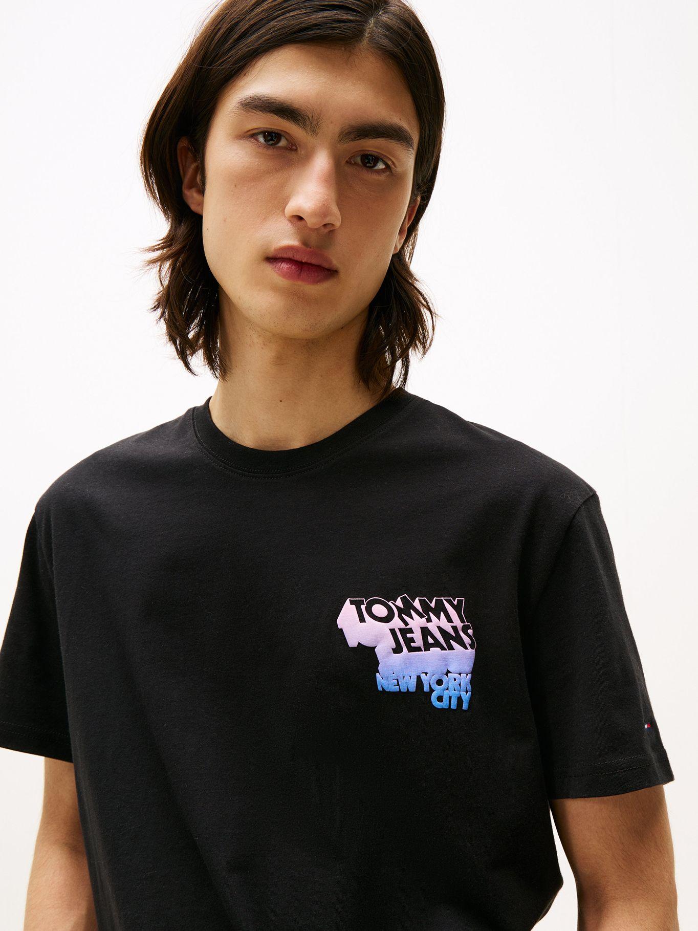 Polera Stack Con Logo Gráfico Negro BDS Tommy Jeans-3