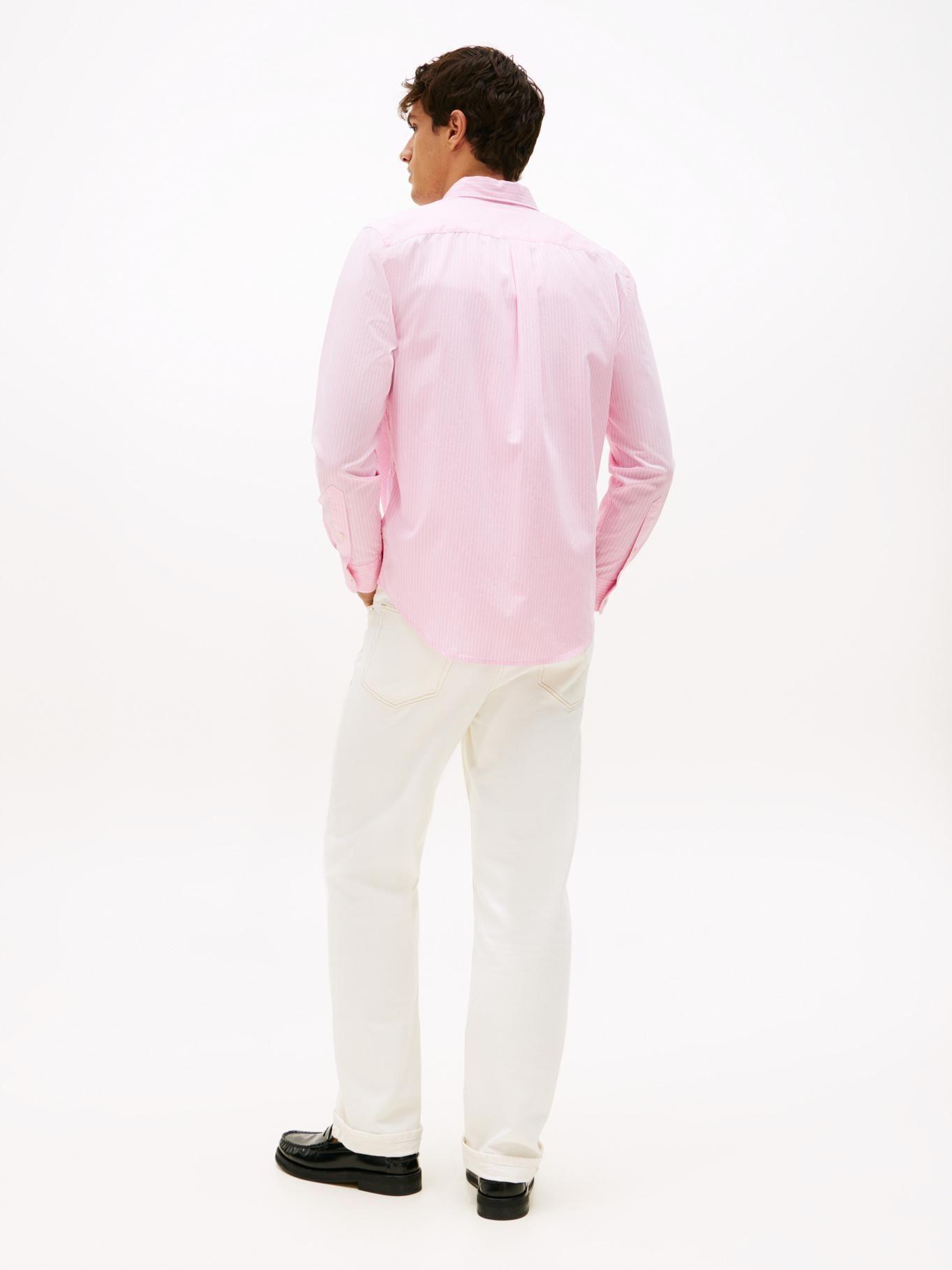 Camisa De Popelín Regular Fit Rosado Tommy Hilfiger-2