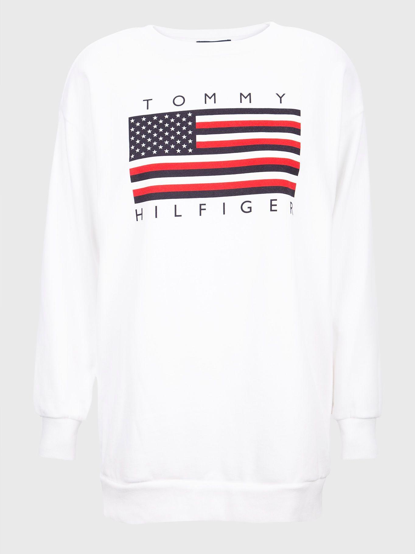 Polerón Boyfriend Fit Con Logo Blanco Tommy Hilfiger-0