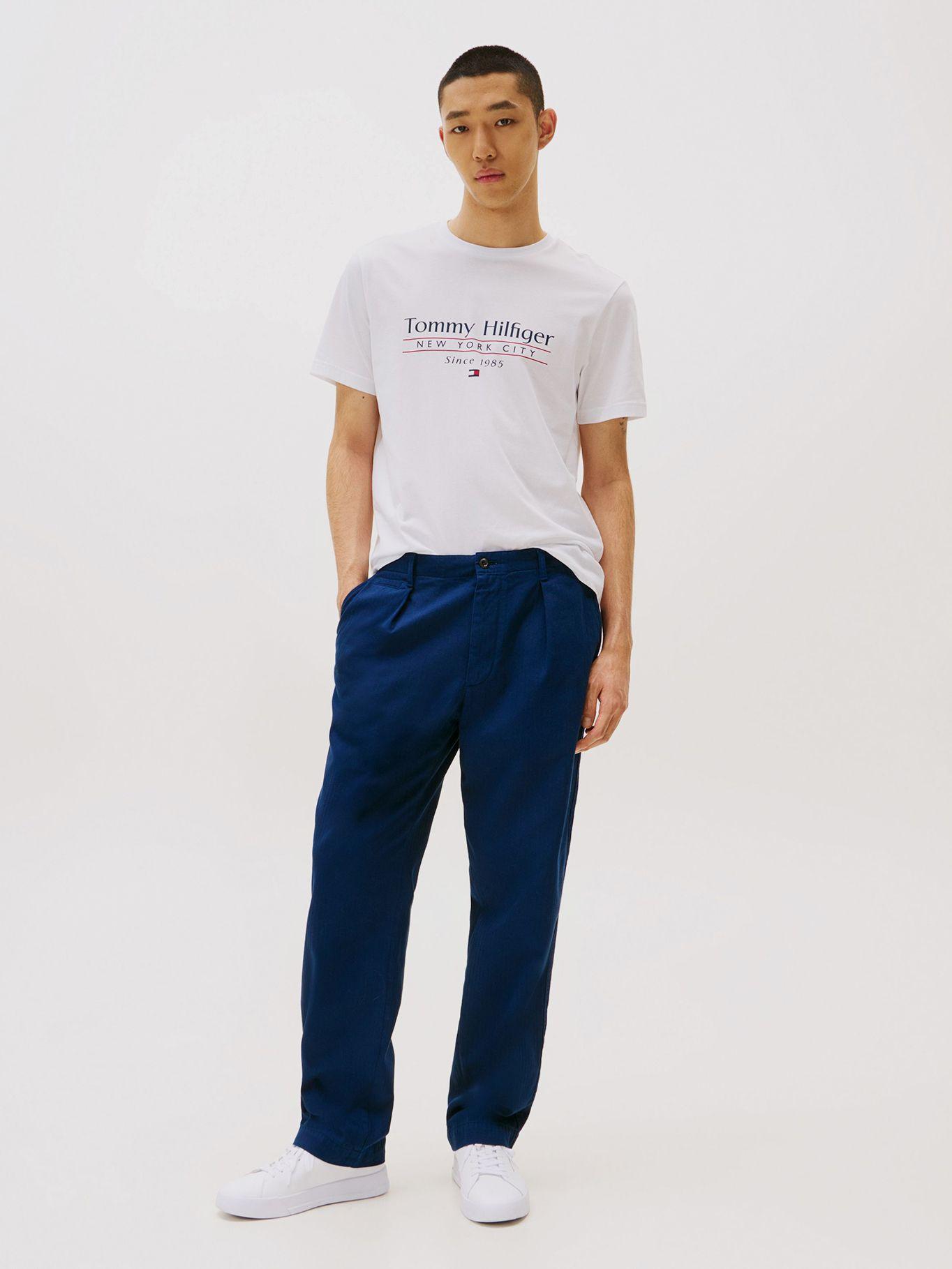 Polera Center Stack Logo Blanco Tommy Hilfiger-1