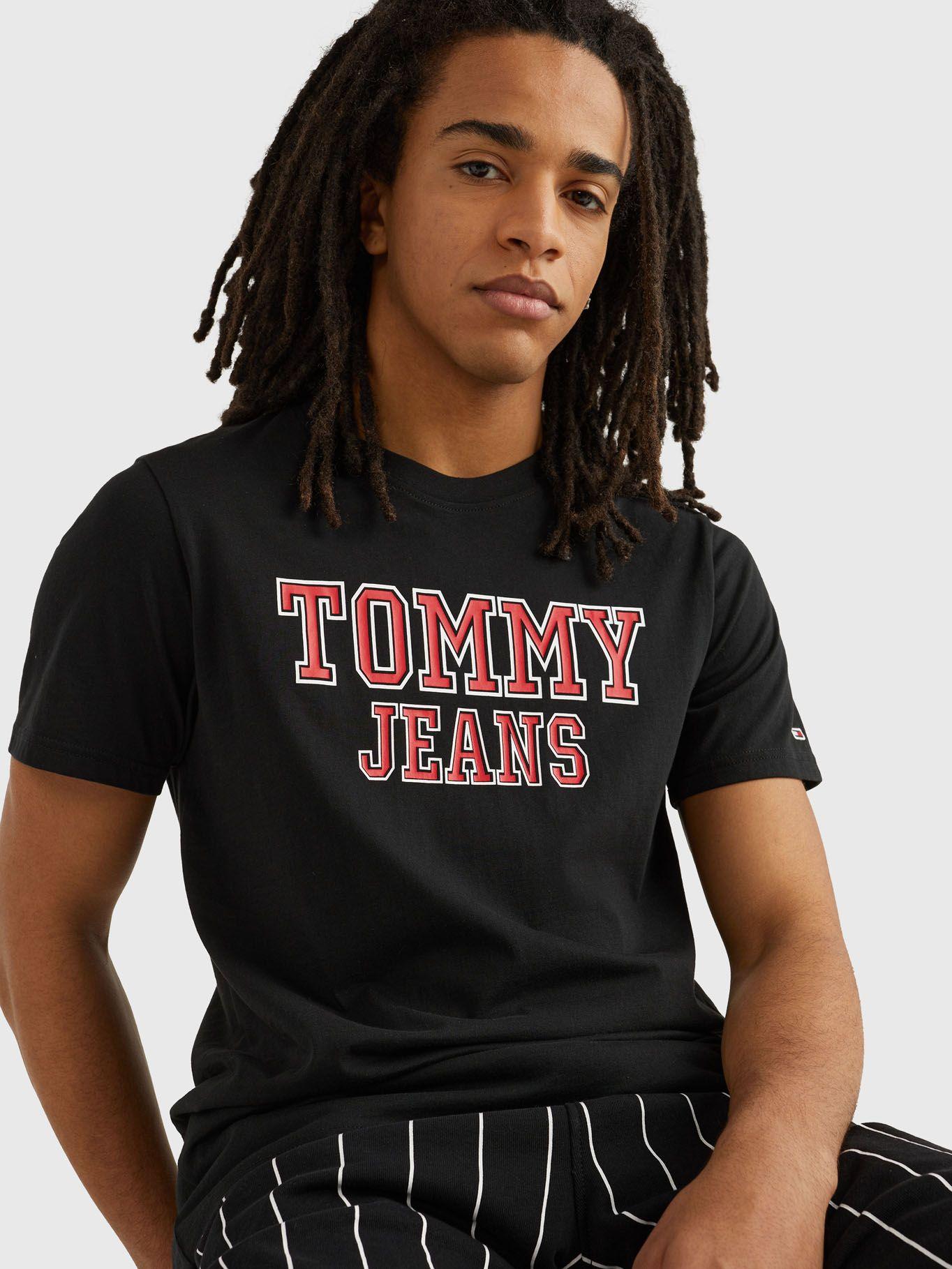 Polera Essential Front Logo Negro Tommy Jeans-3