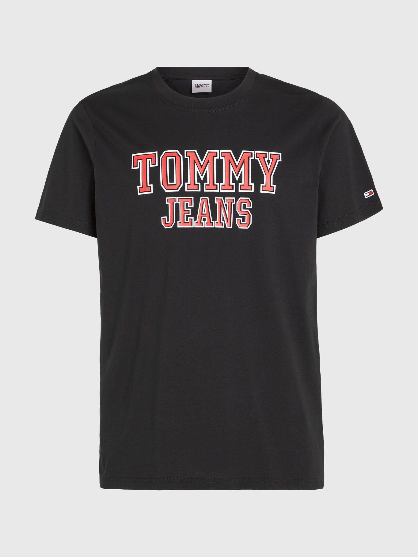 Polera Essential Front Logo Negro Tommy Jeans-4