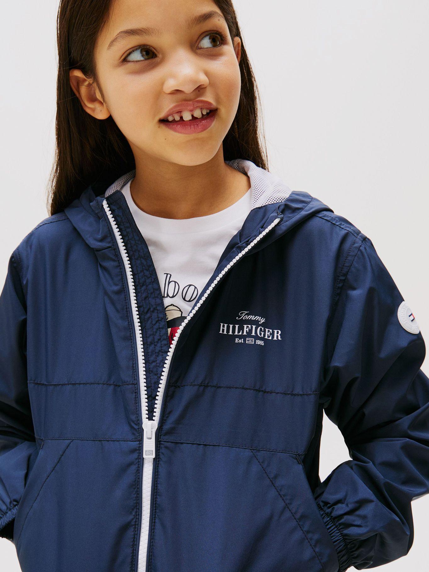Cortavientos Con Gorro Y Logo Azul Tommy Hilfiger-3