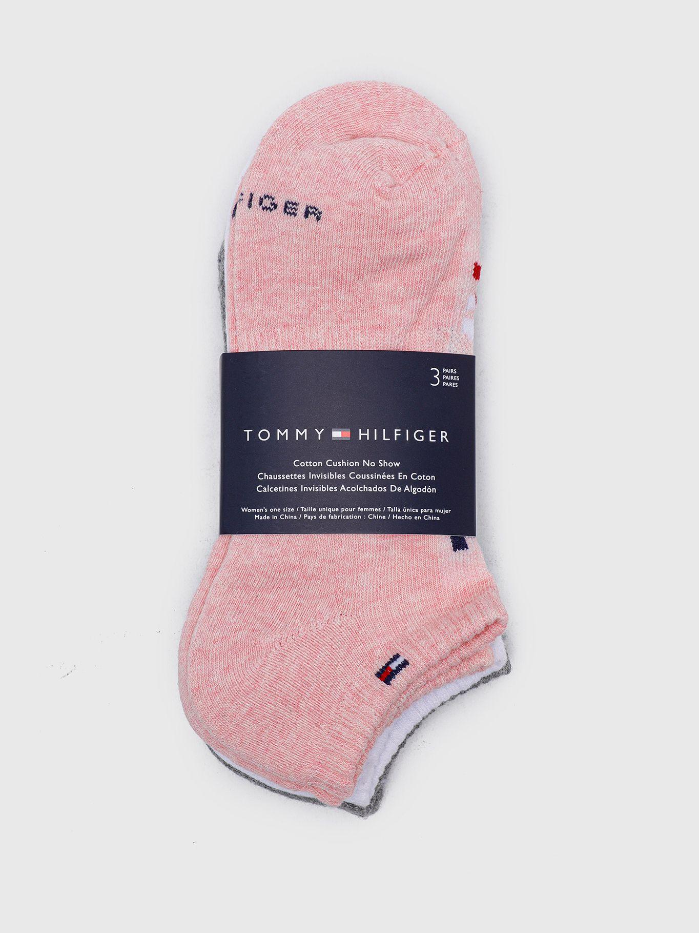 Pack De 3 Pares De Socks Con Logo Rosado Tommy Hilfiger-1