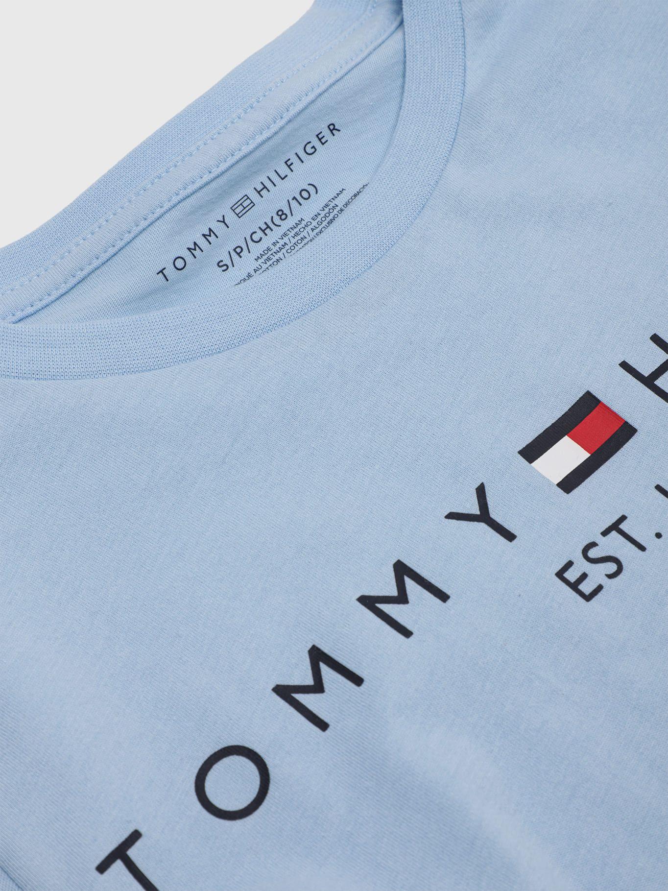 Polera Con Logo Est.1985 Celeste Tommy Hilfiger-2