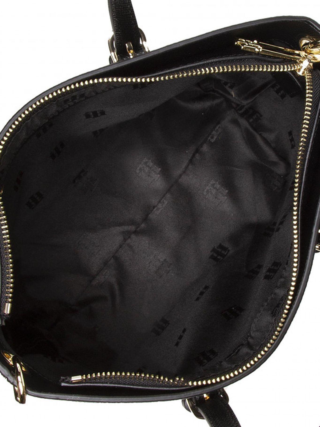 Bolso Tote Small Logo Monogram Negro Tommy Hilfiger-5