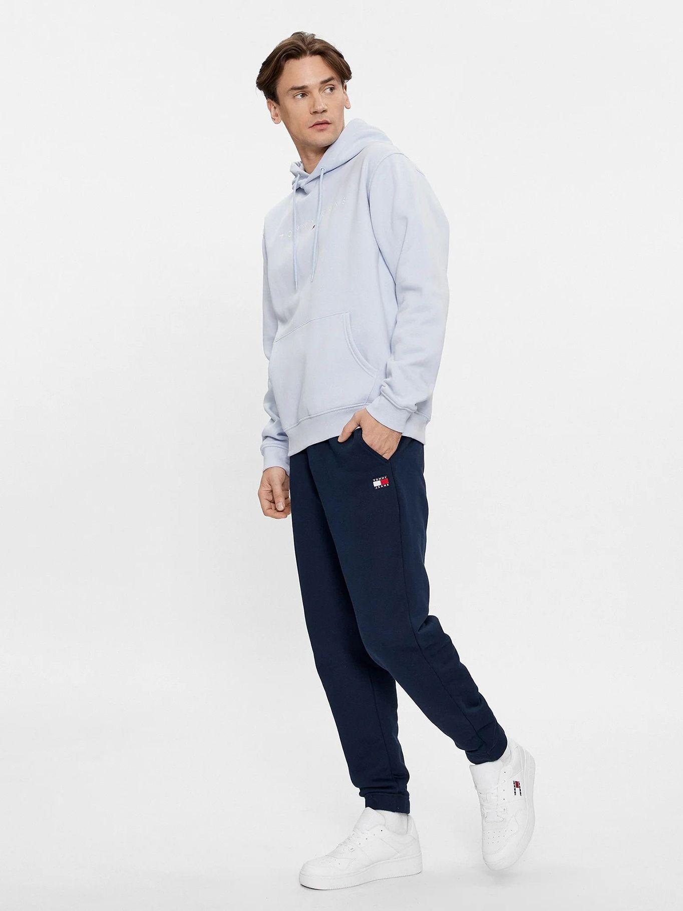 Joggers De Algodón Con Logo Azul Tommy Jeans-0