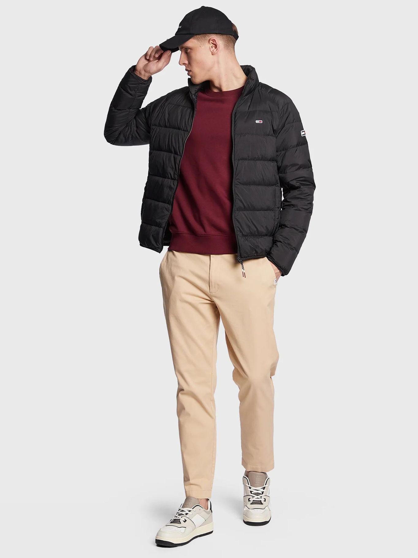 Parka Light Down Con Logo Negro Tommy Jeans-1