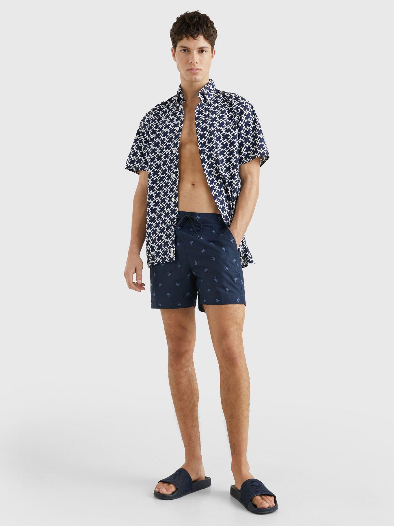 TRAJE DE BAÑO LOGO MONOGRAM AZUL DW5 TOMMY HILFIGER-4