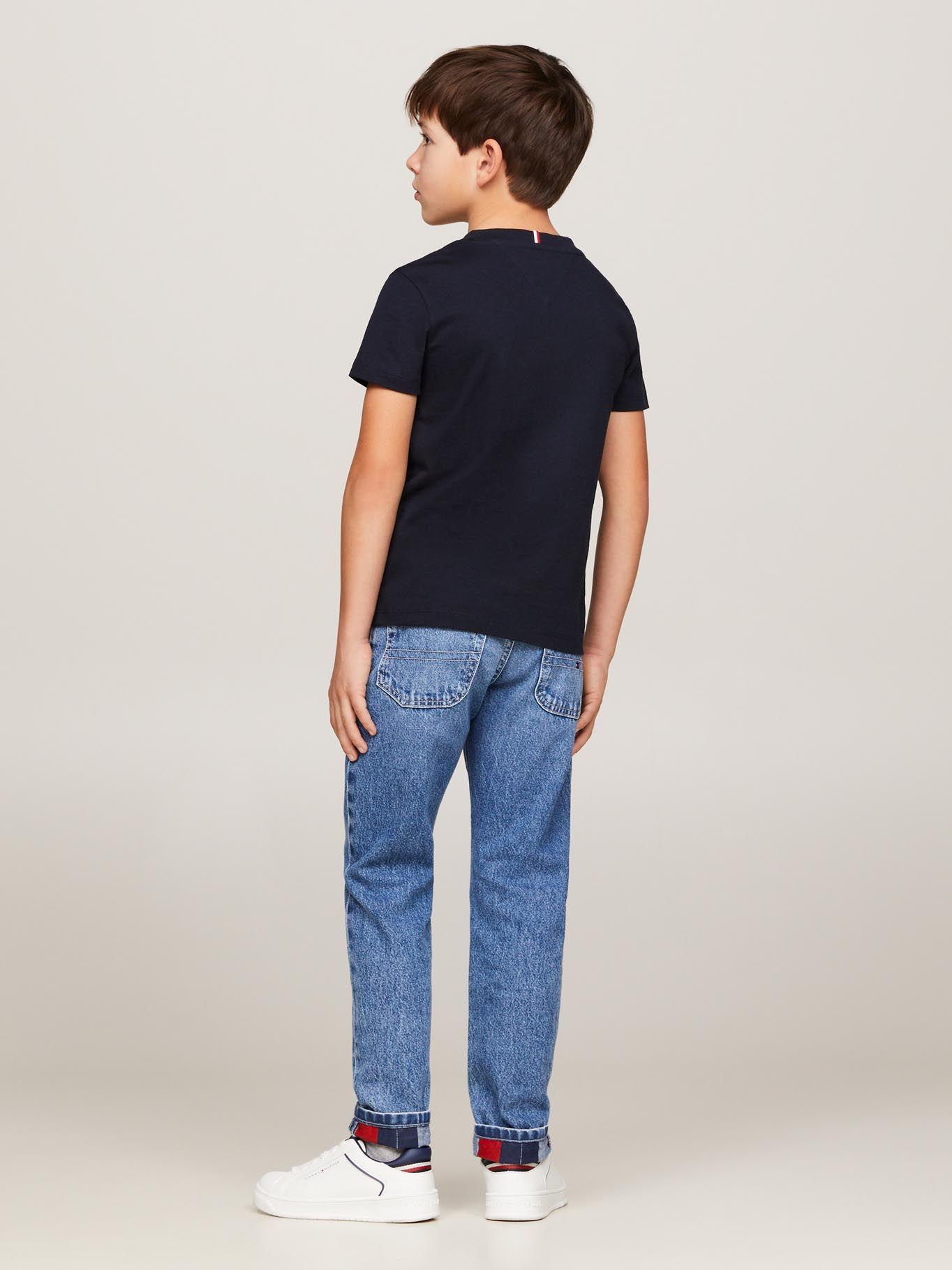 Polera C-Neck Con Logo Azul Tommy Hilfiger-2