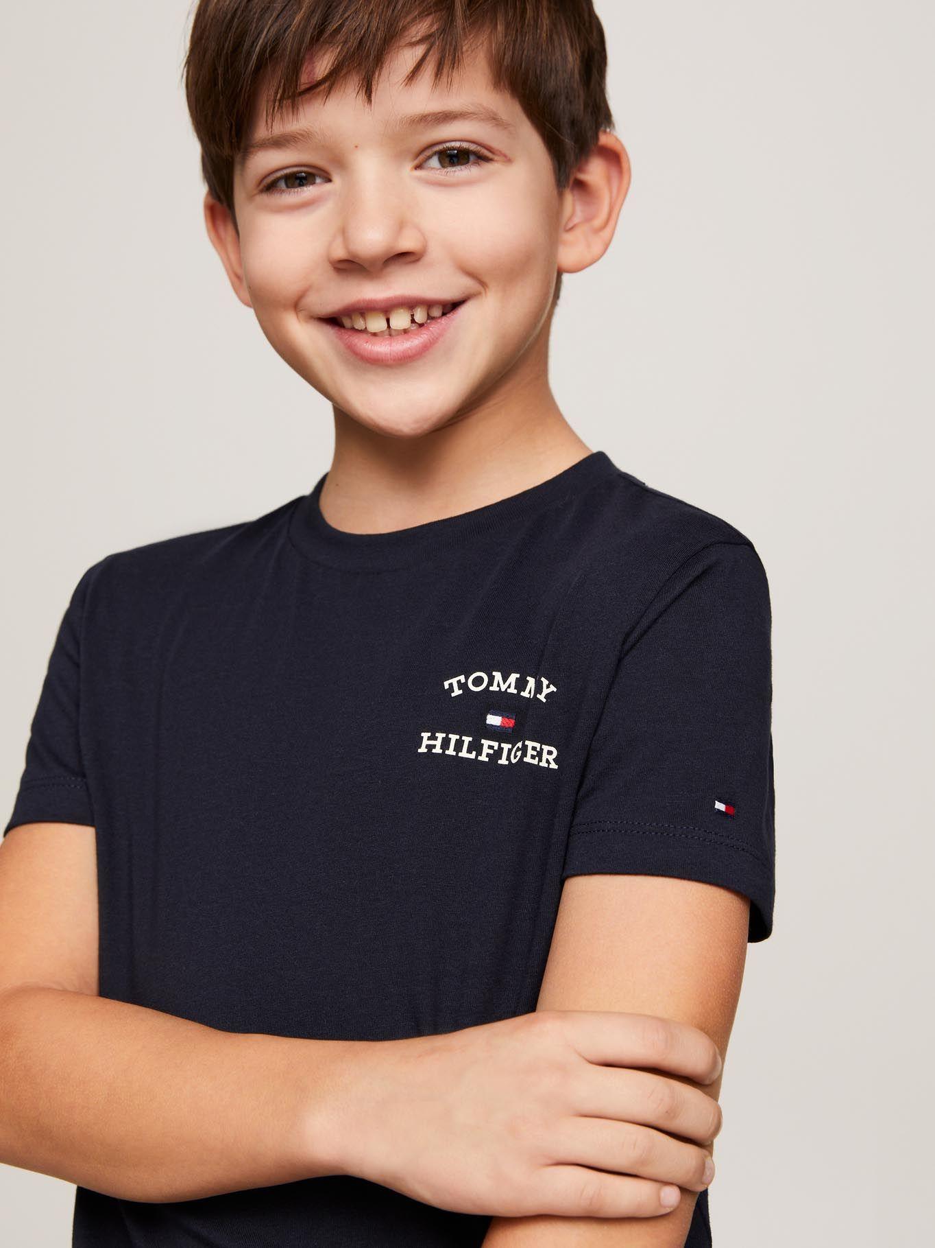 Polera C-Neck Con Logo Azul Tommy Hilfiger-3