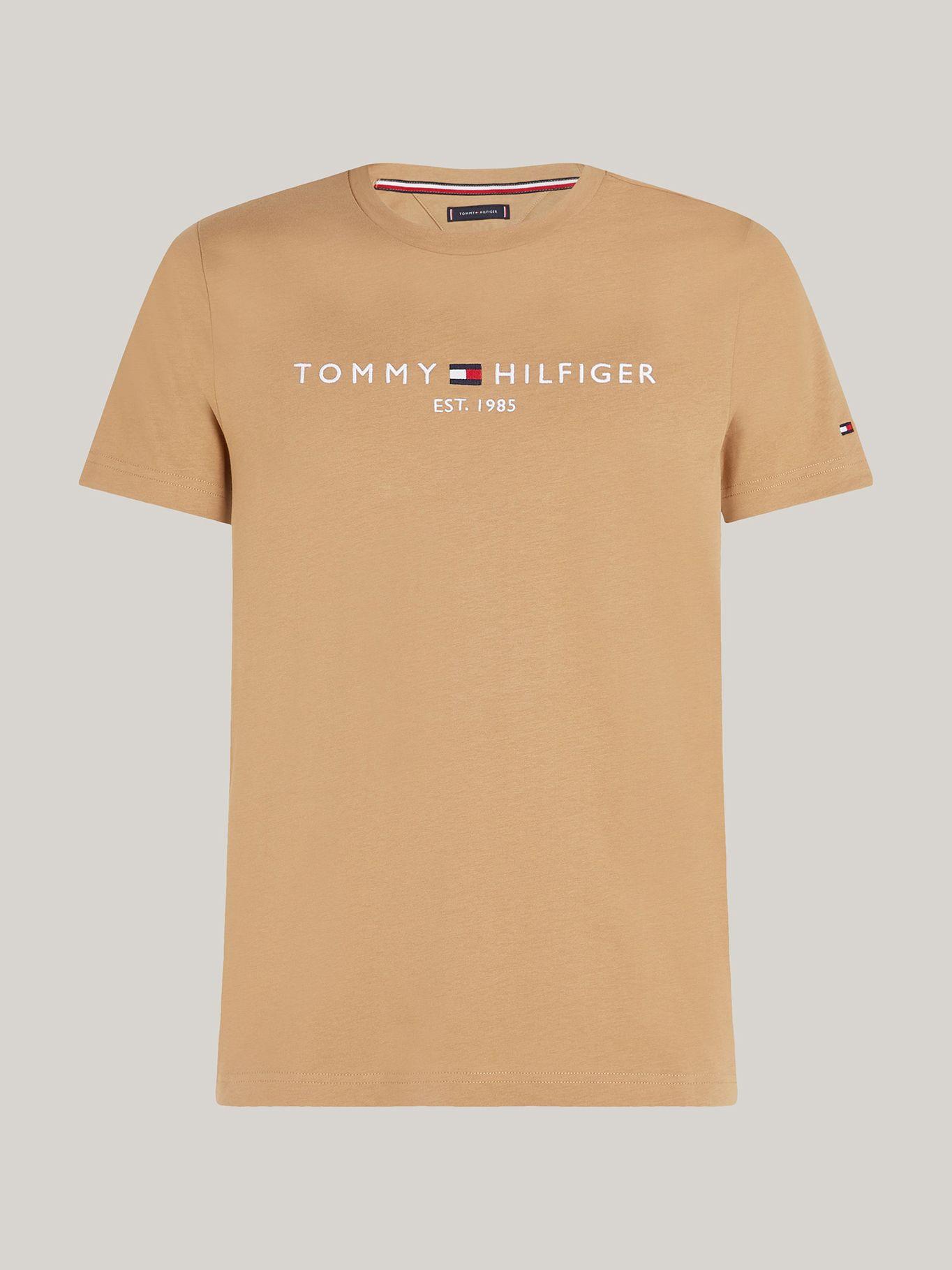 Polera Organic Con Logo Slim-Fit Beige Tommy Hilfiger-4