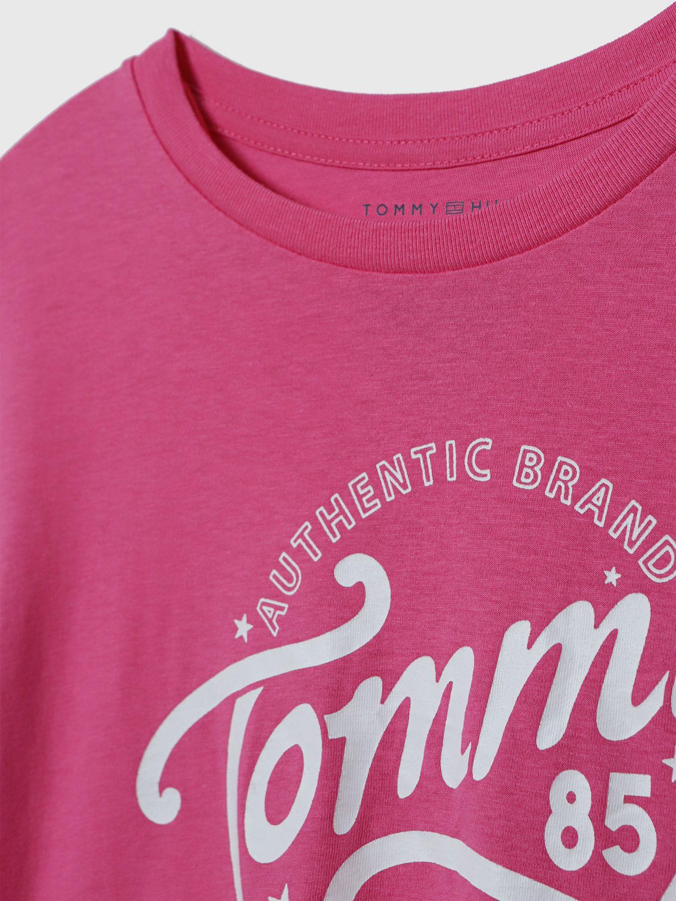 Polera Anudada Con Logo Rosado Tommy Hilfiger-2