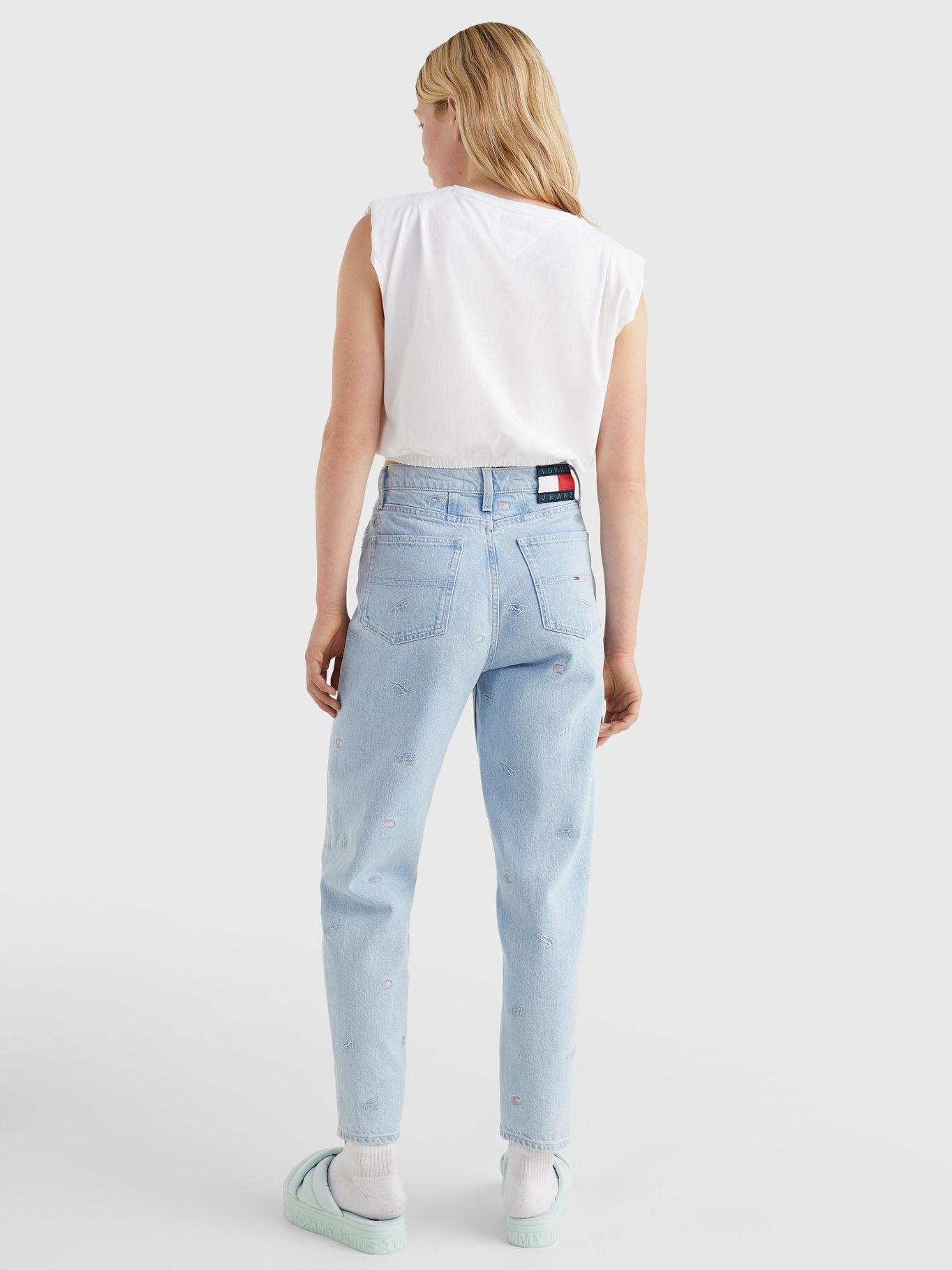Polera Cropped Sin Mangas Blanco Tommy Jeans JN2-1