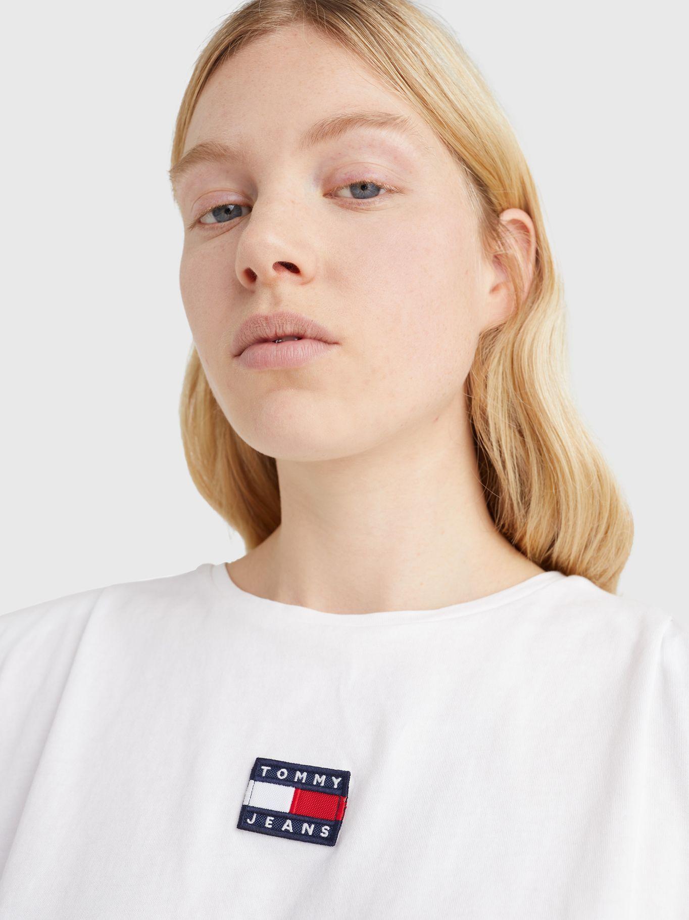 Polera Cropped Sin Mangas Blanco Tommy Jeans JN2-2