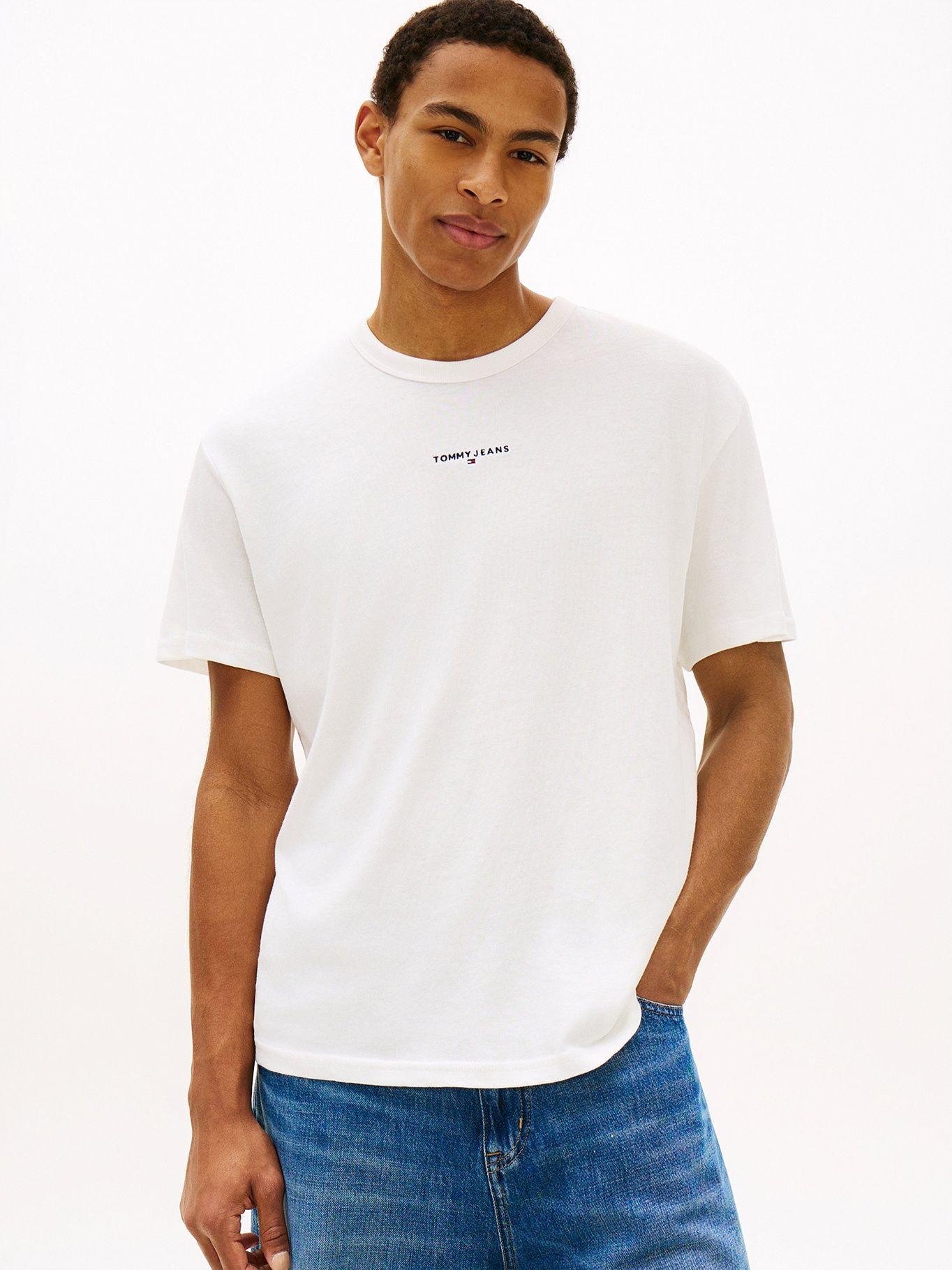 Polera Con Logo Bordado Relaxed Fit Tommy Jeans Blanco-0