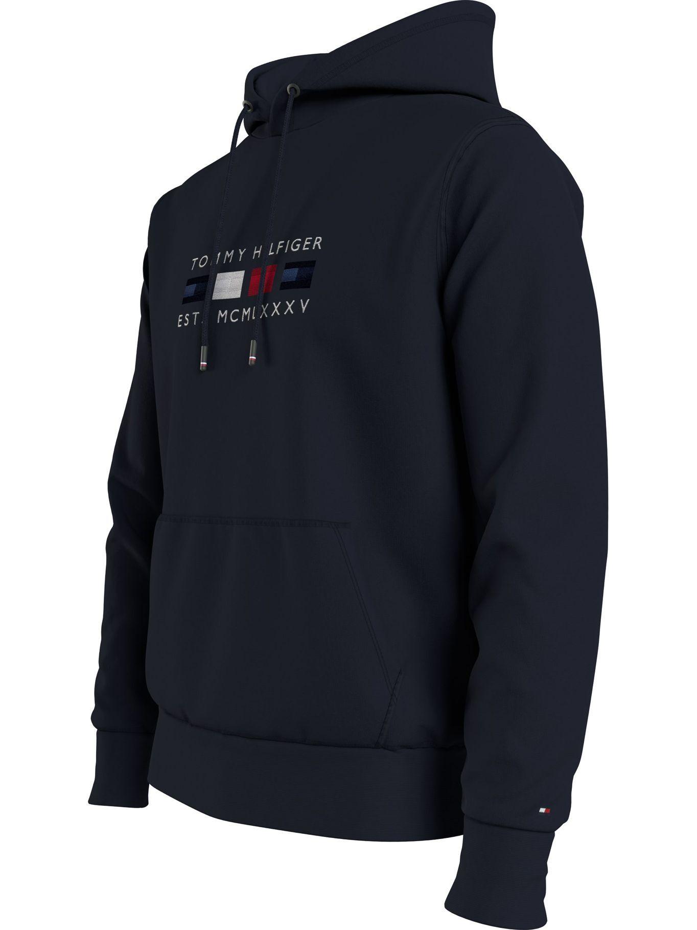 Polerón Hoodie Flags Azul Tommy Hilfiger F2-2