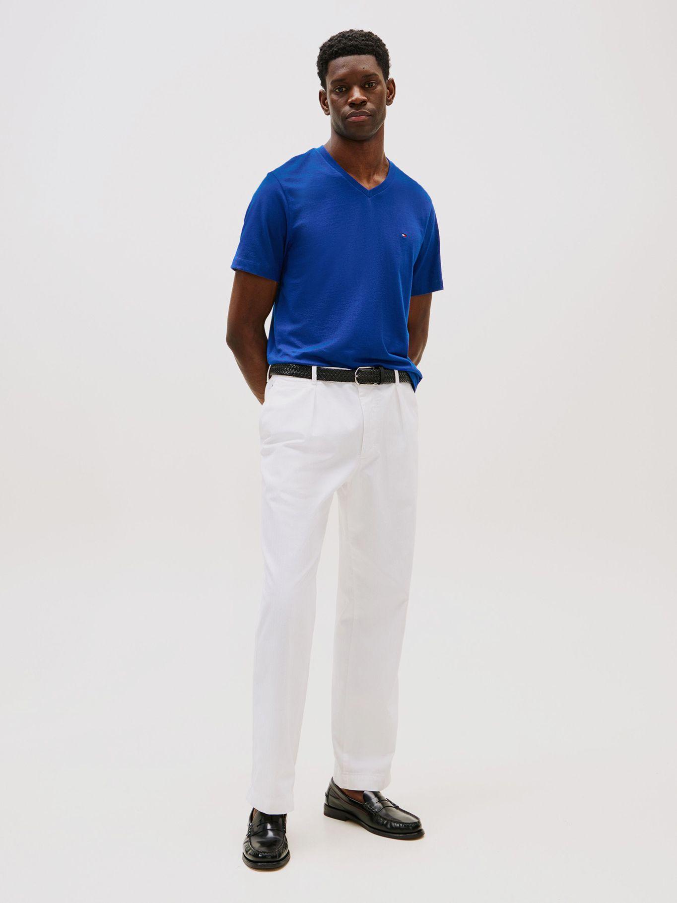 Polera  Cotton V Essential Regular Azul Tommy Hilfiger-1