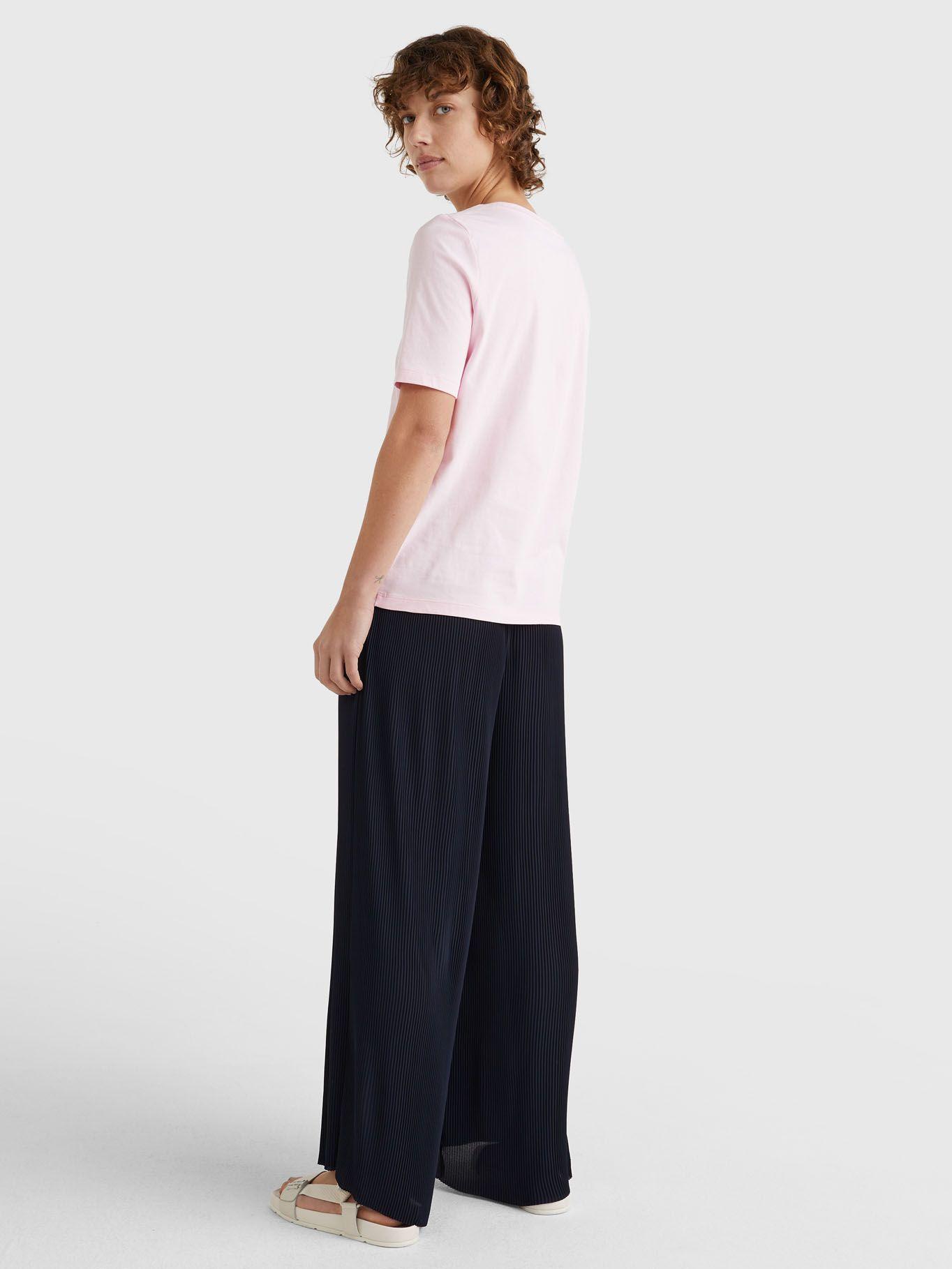 Polera Logo Metalizado Rosado Tommy Hilfiger JN2-1