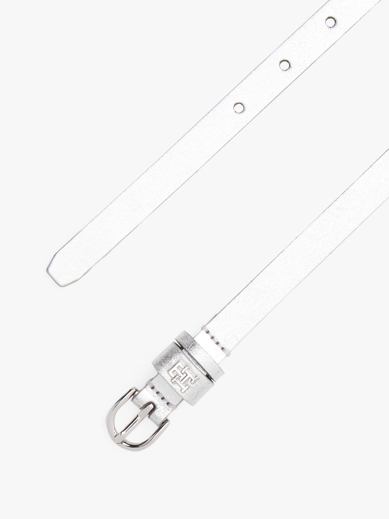 Cinturón Metalizado Monogram Gris Tommy Hilfiger-2