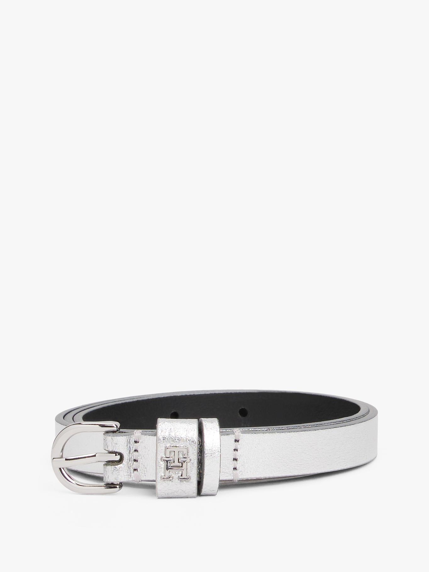 Cinturón Metalizado Monogram Gris Tommy Hilfiger-3