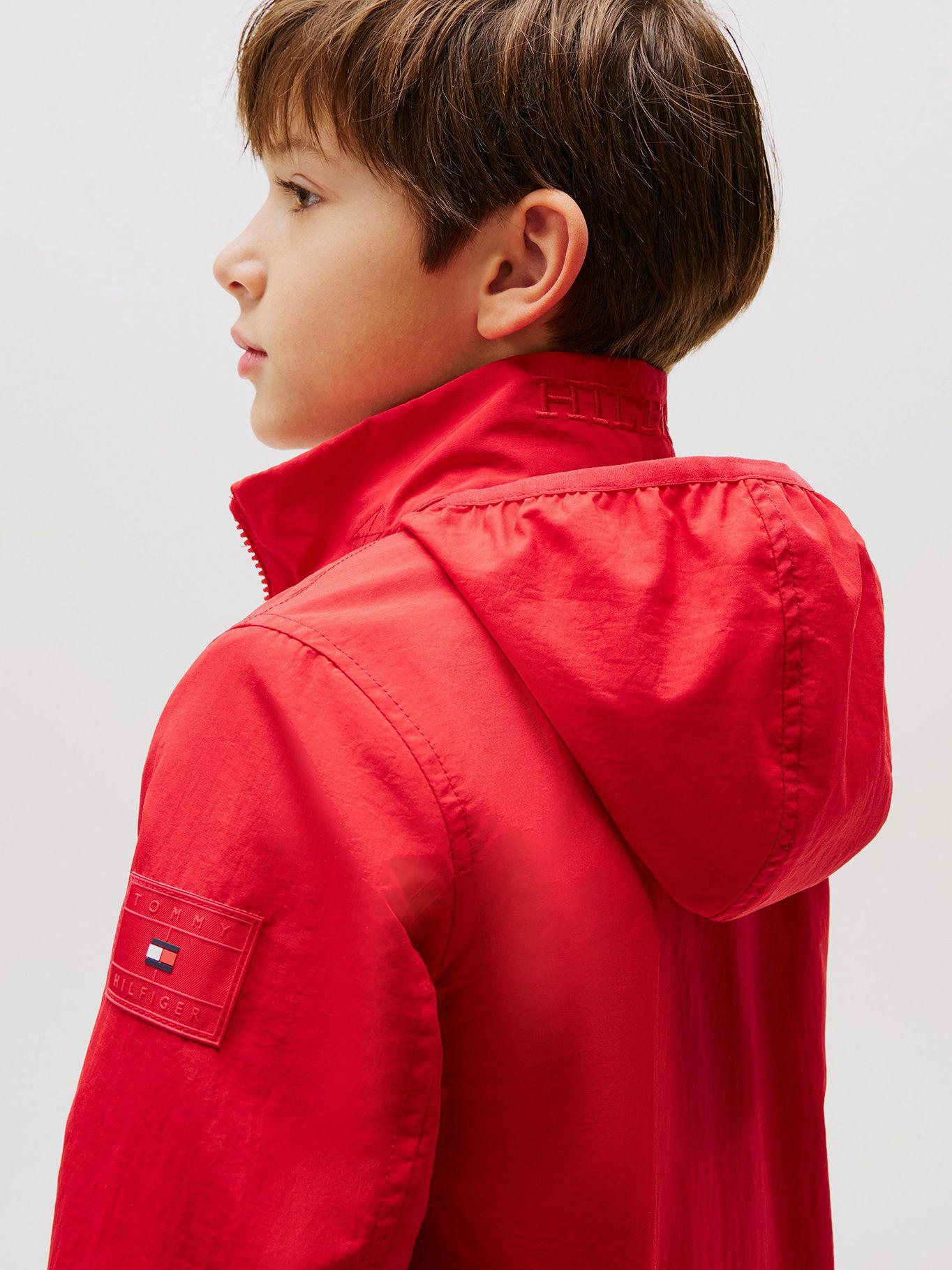 Chaqueta de Gorro Y Parche Del Logo Rojo Tommy Hilfiger-3