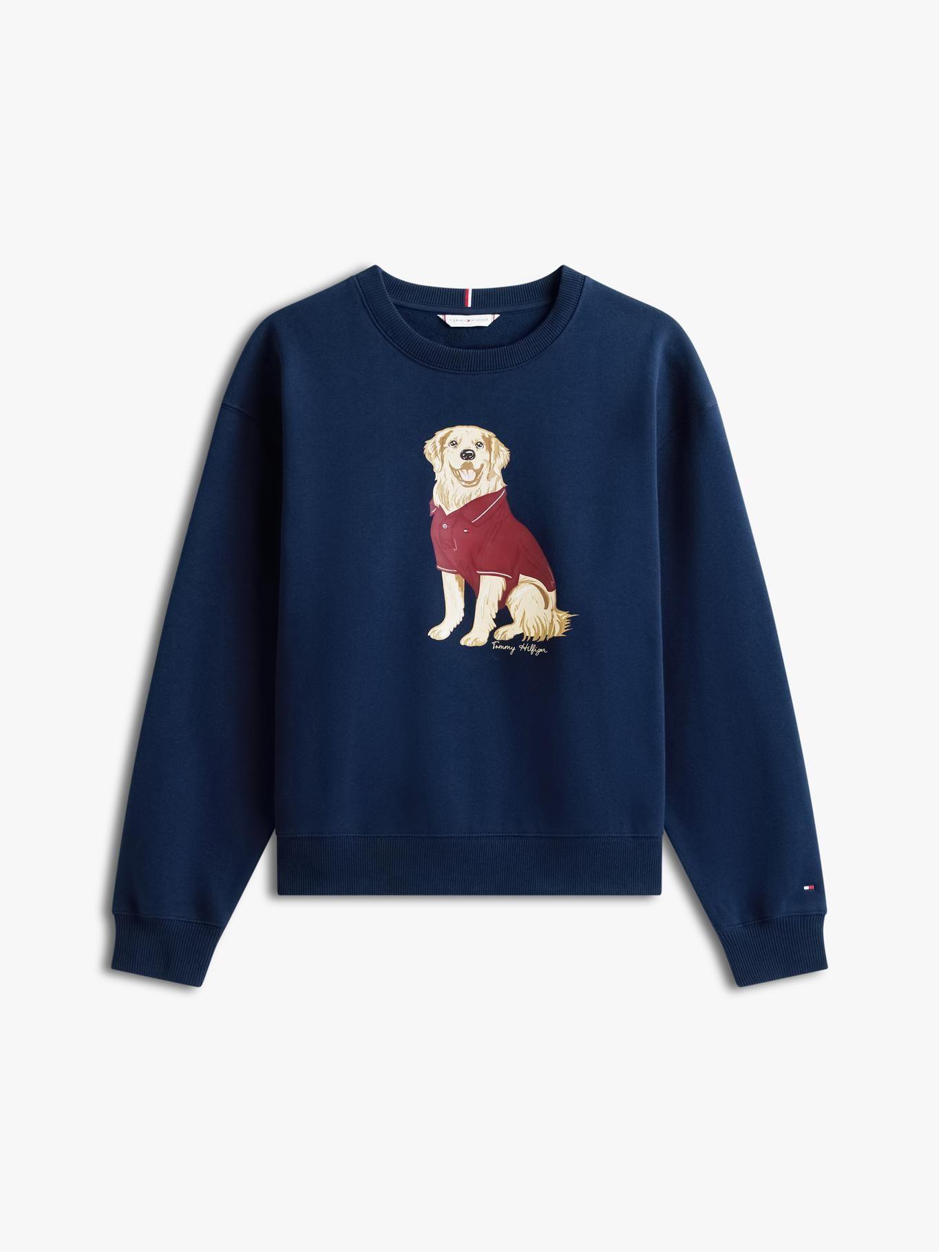 Polerón Solid Dog Logo Azul Tommy Hilfiger-4