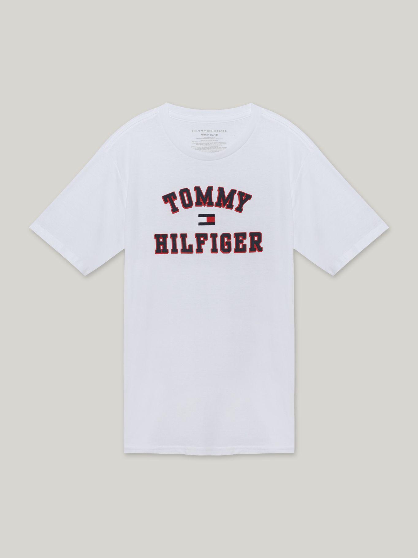 Polera De Niño Varsity Con Logo Blanco Tommy Hilfiger-0