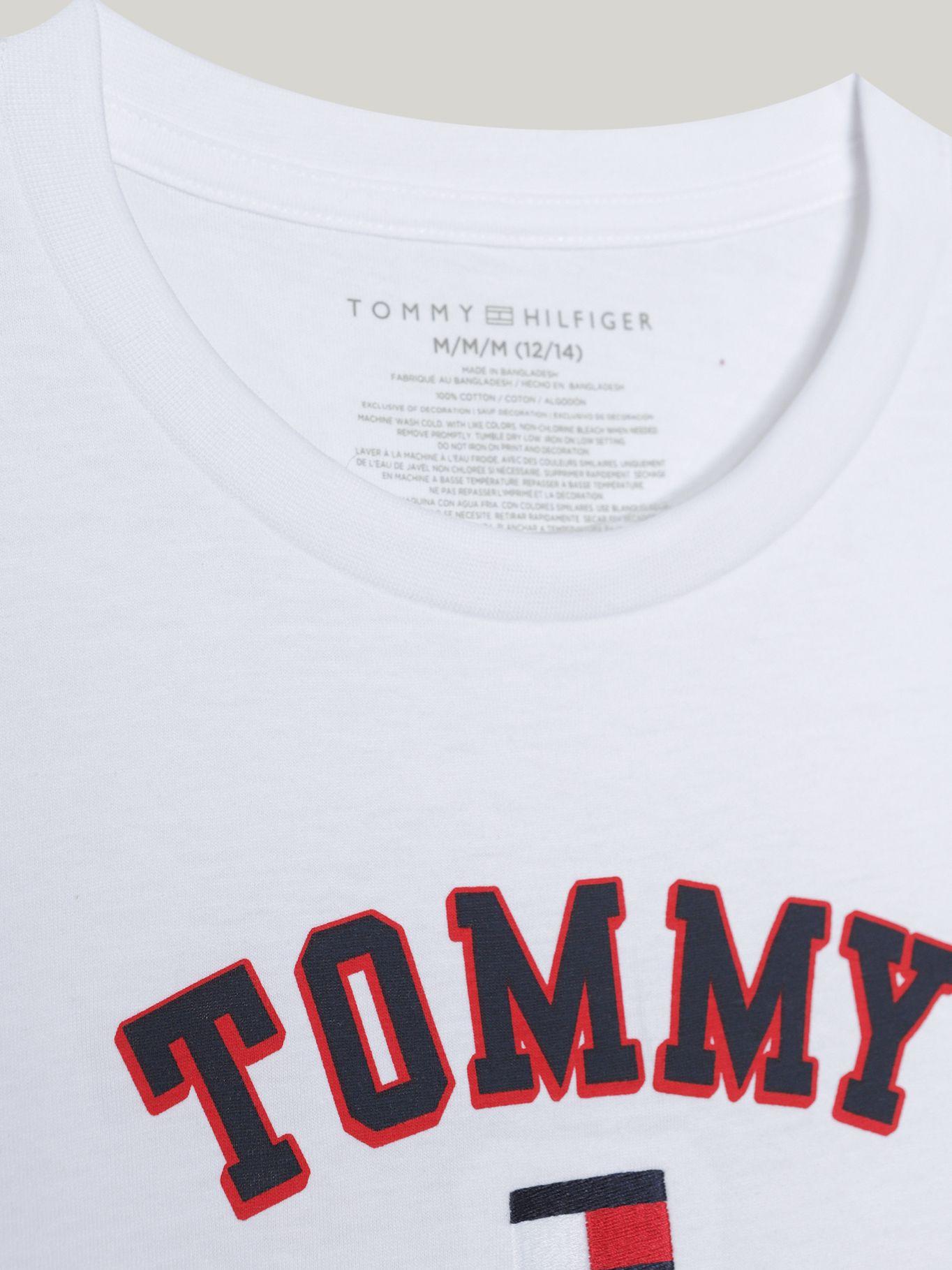 Polera De Niño Varsity Con Logo Blanco Tommy Hilfiger-3