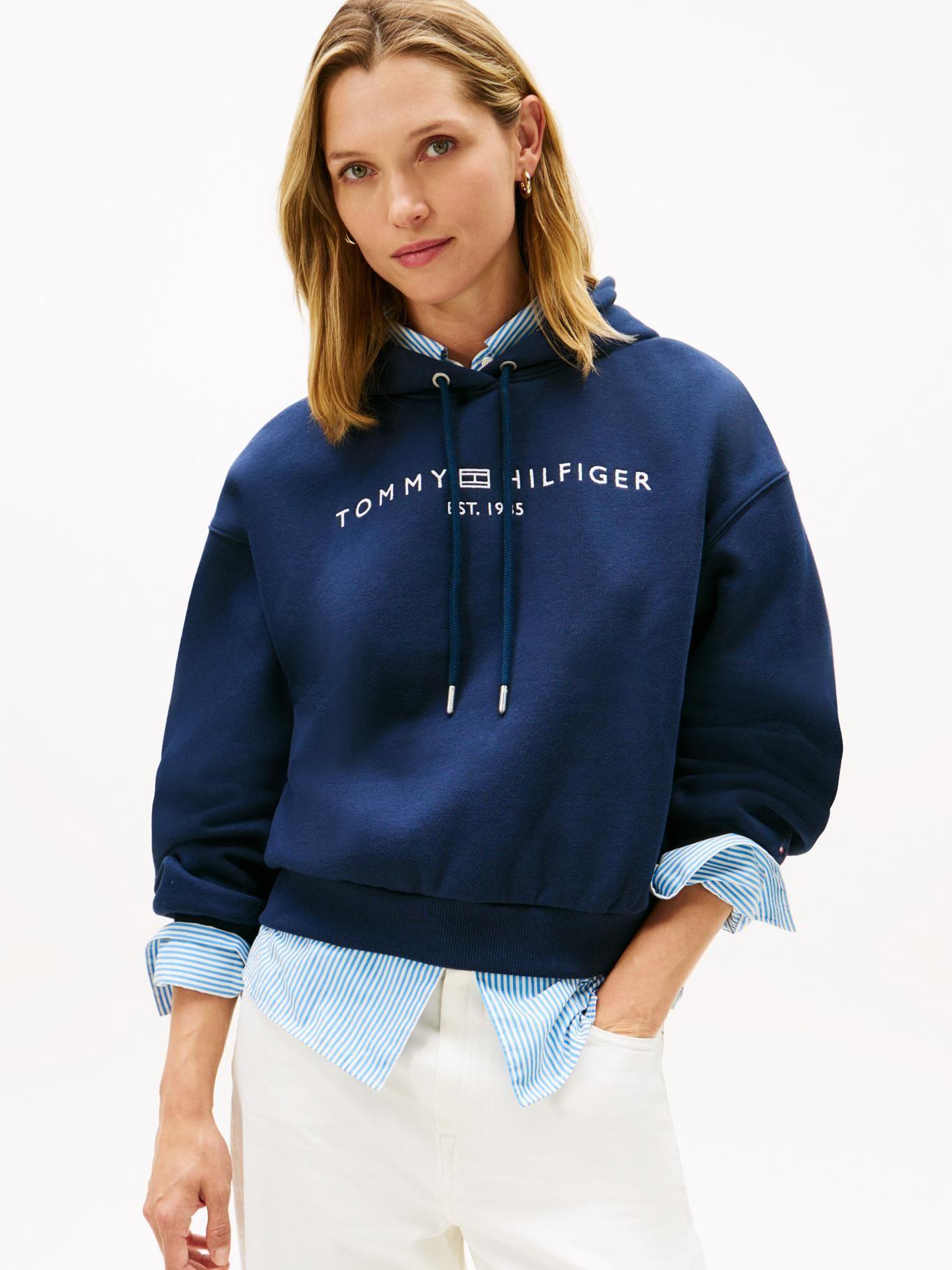Polerón Hoodie De Felpa Relaxed Fit Tommy Hilfiger Azul-0