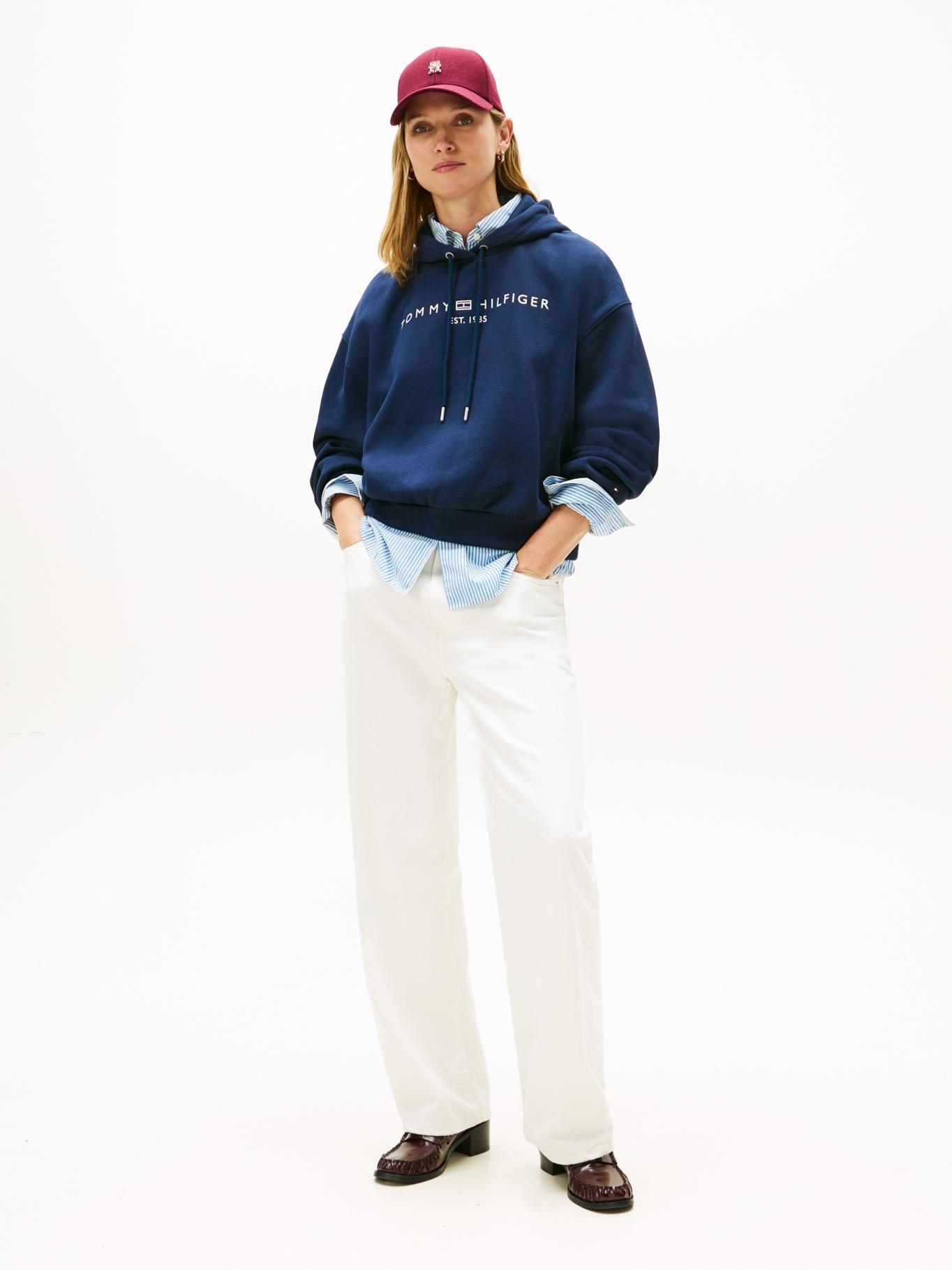 Polerón Hoodie De Felpa Relaxed Fit Tommy Hilfiger Azul-1