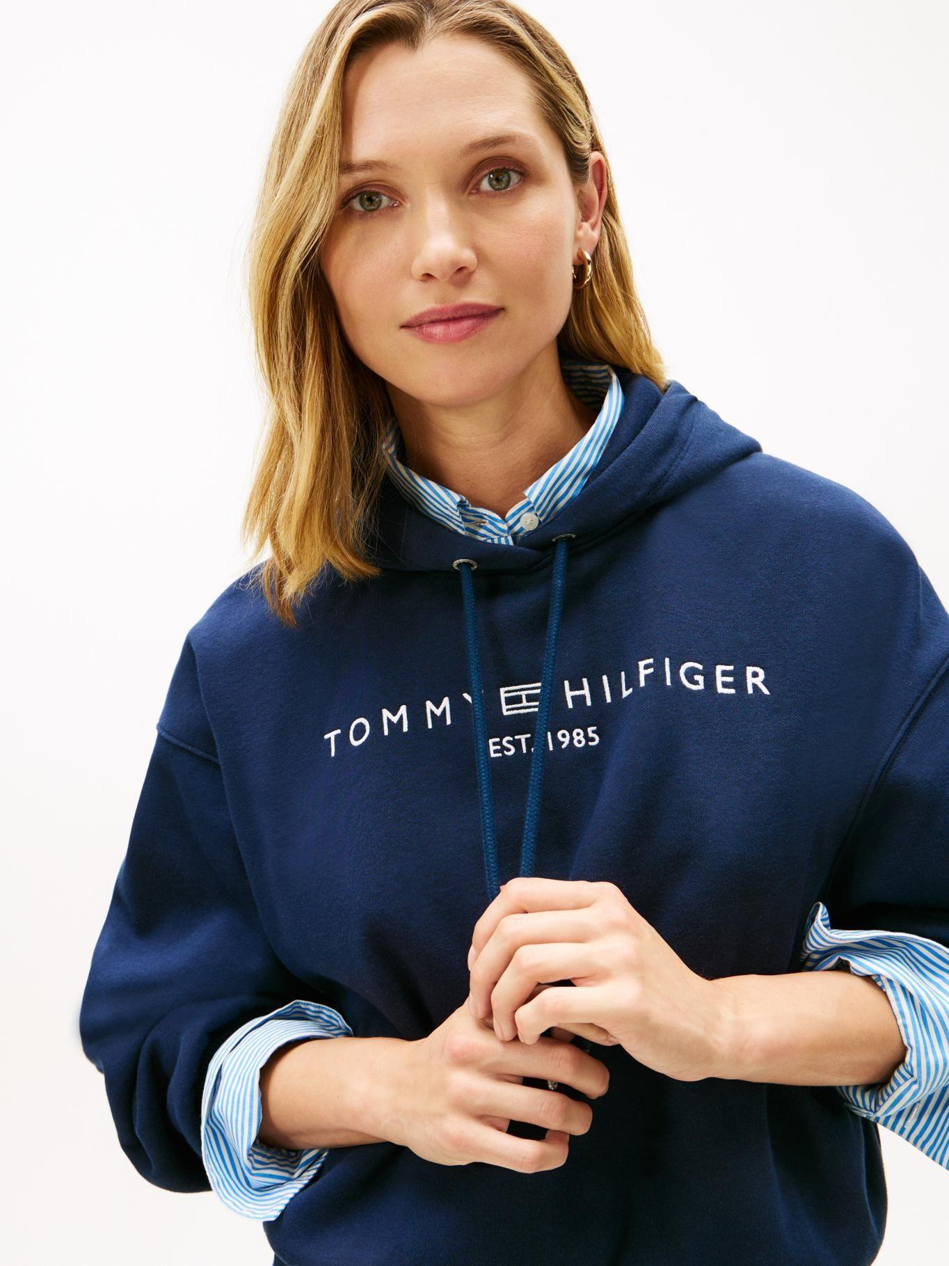Polerón Hoodie De Felpa Relaxed Fit Tommy Hilfiger Azul-3