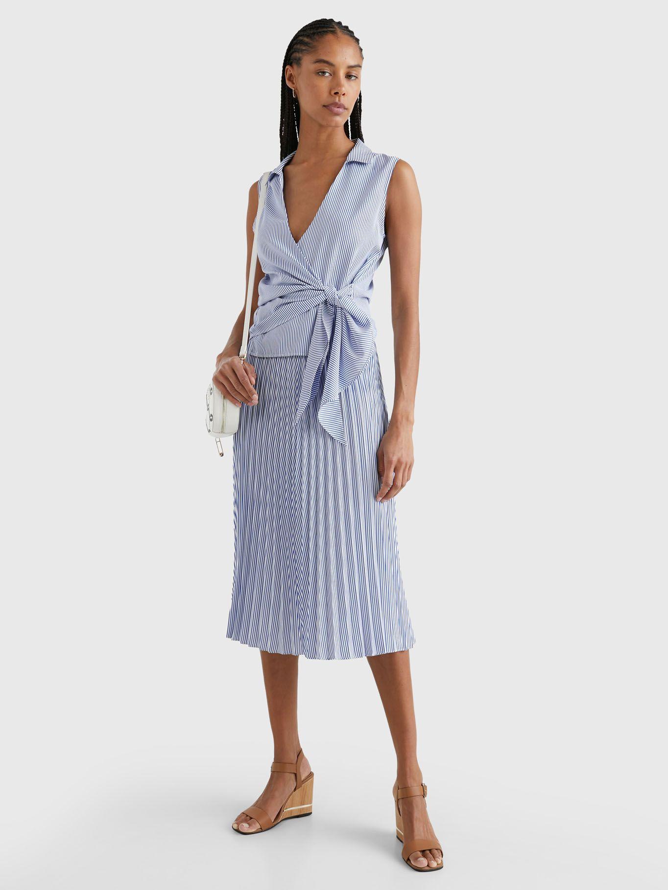 Blusa Cruzada De Rayas Celeste Tommy Hilfiger-1