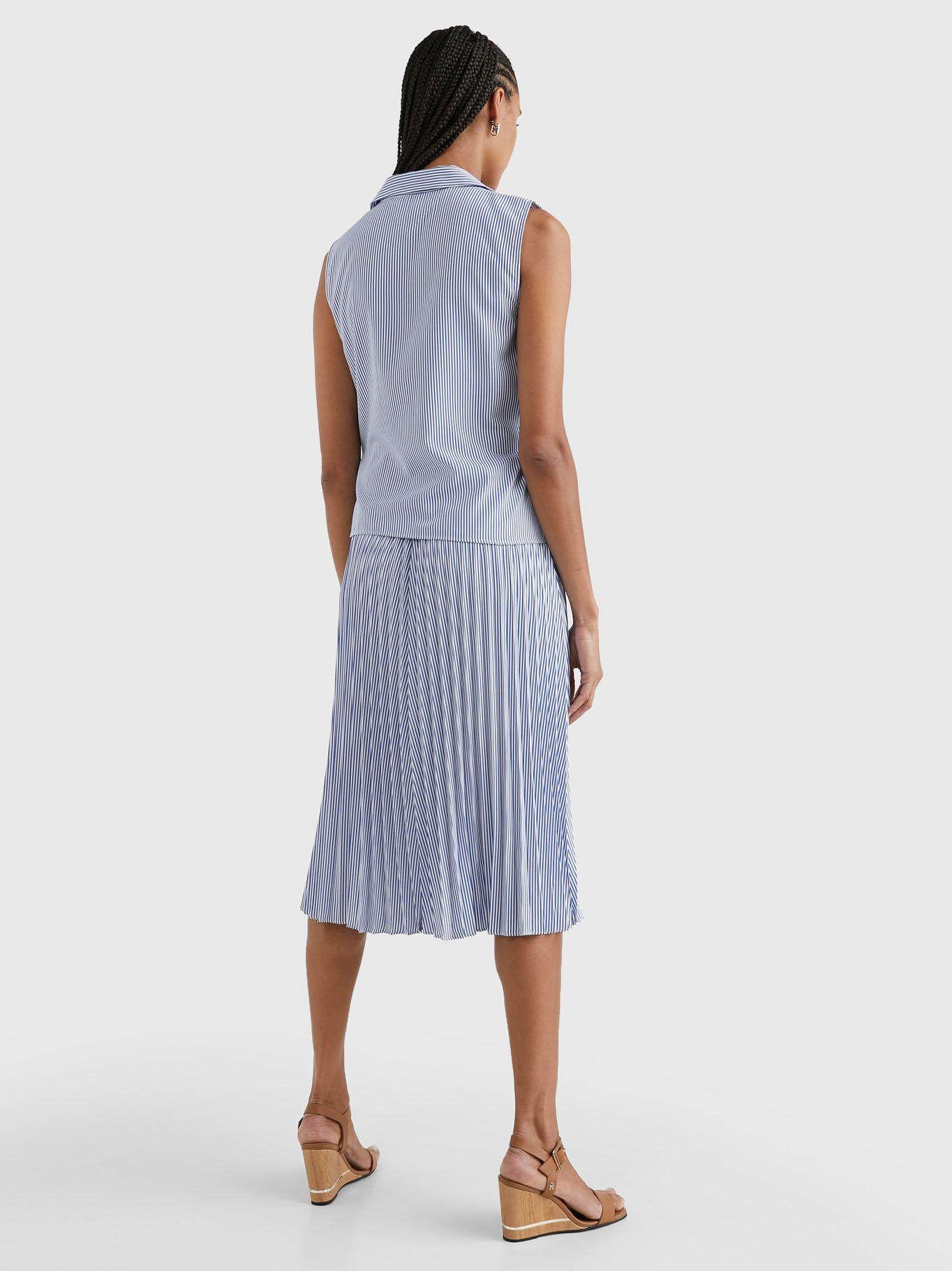 Blusa Cruzada De Rayas Celeste Tommy Hilfiger-2