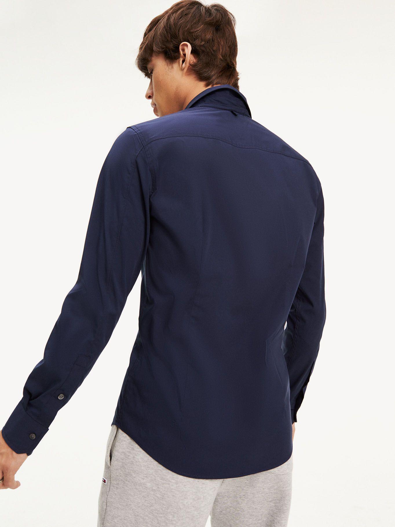 Camisa Original Con Logo Slim Fit Azul Tommy Hilfiger-1