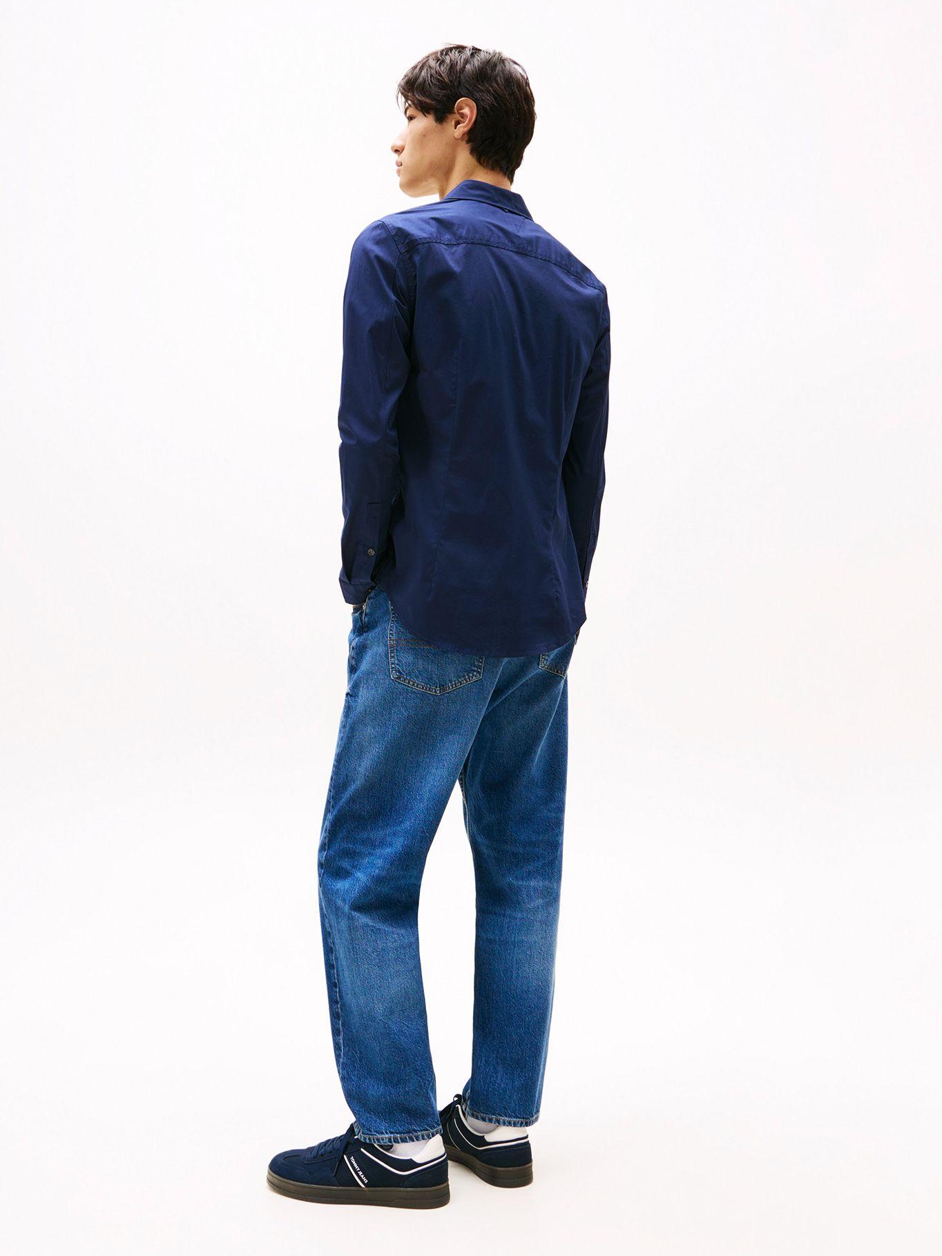 Camisa Original Con Logo Slim Fit Azul Tommy Hilfiger-2