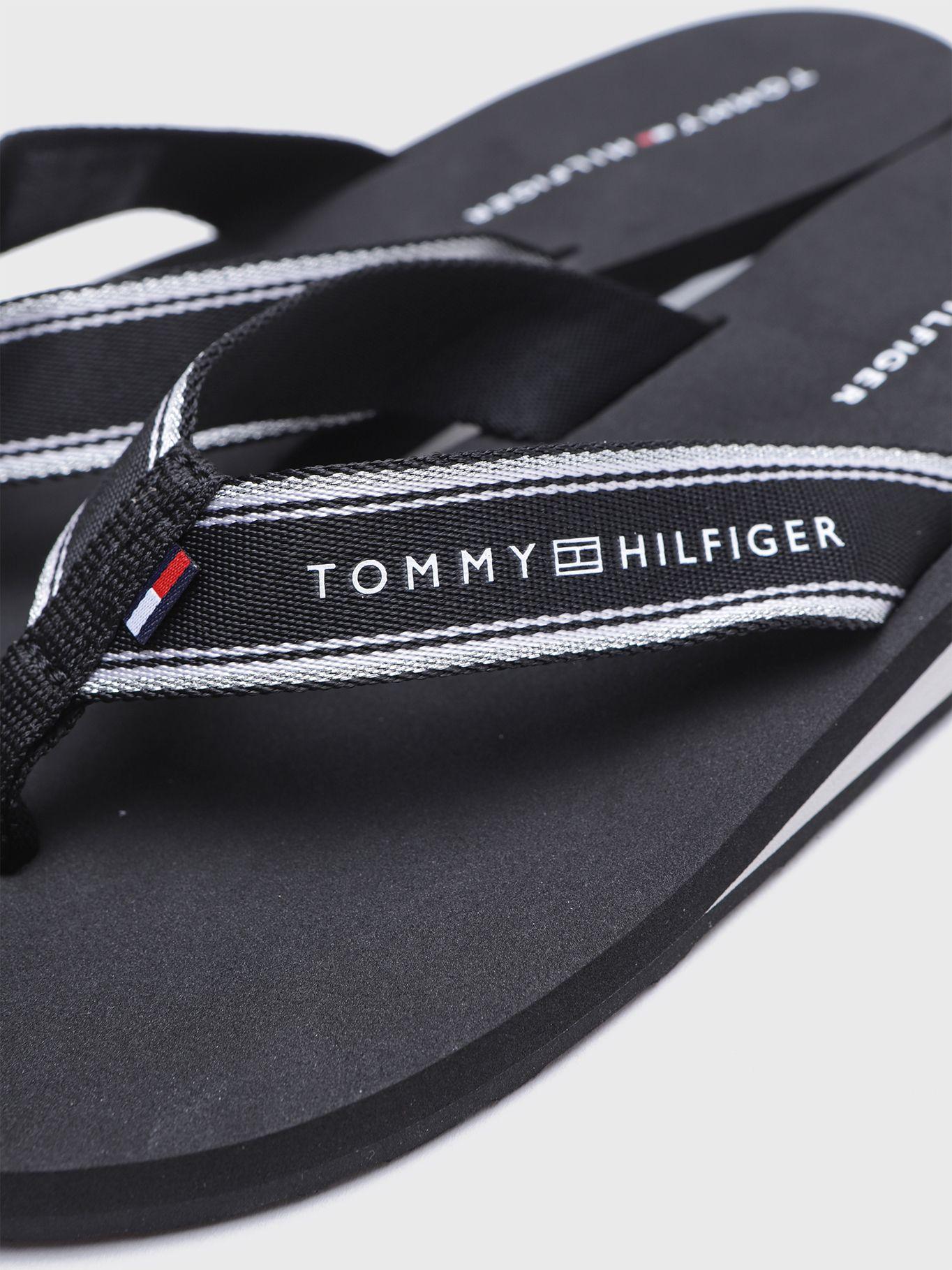 Sandalias De Playa Tj Logo Negro Tommy Hilfiger-3