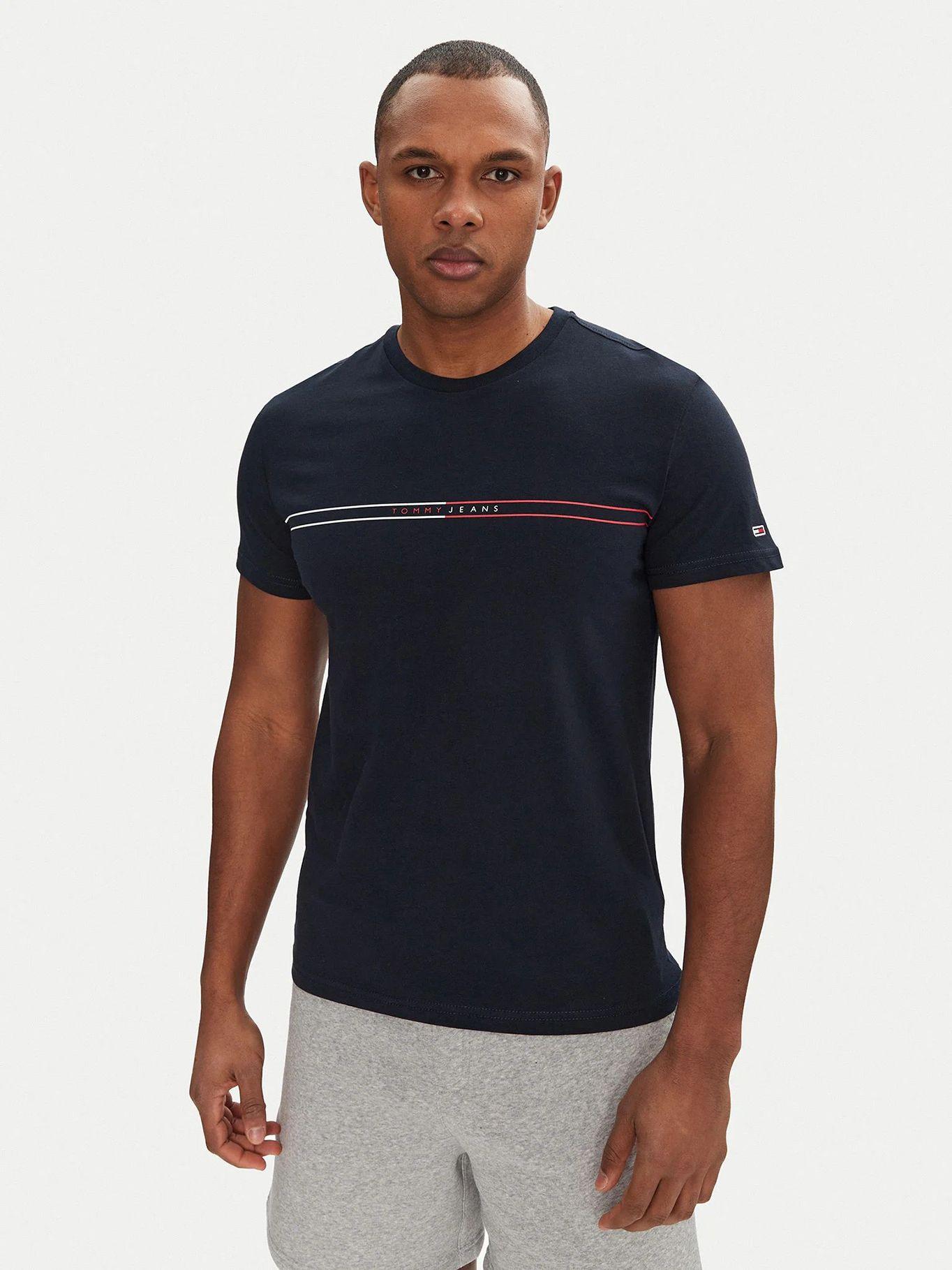 Polera Entry Graphic Logo Slim Fit Azul Tommy Jeans-0