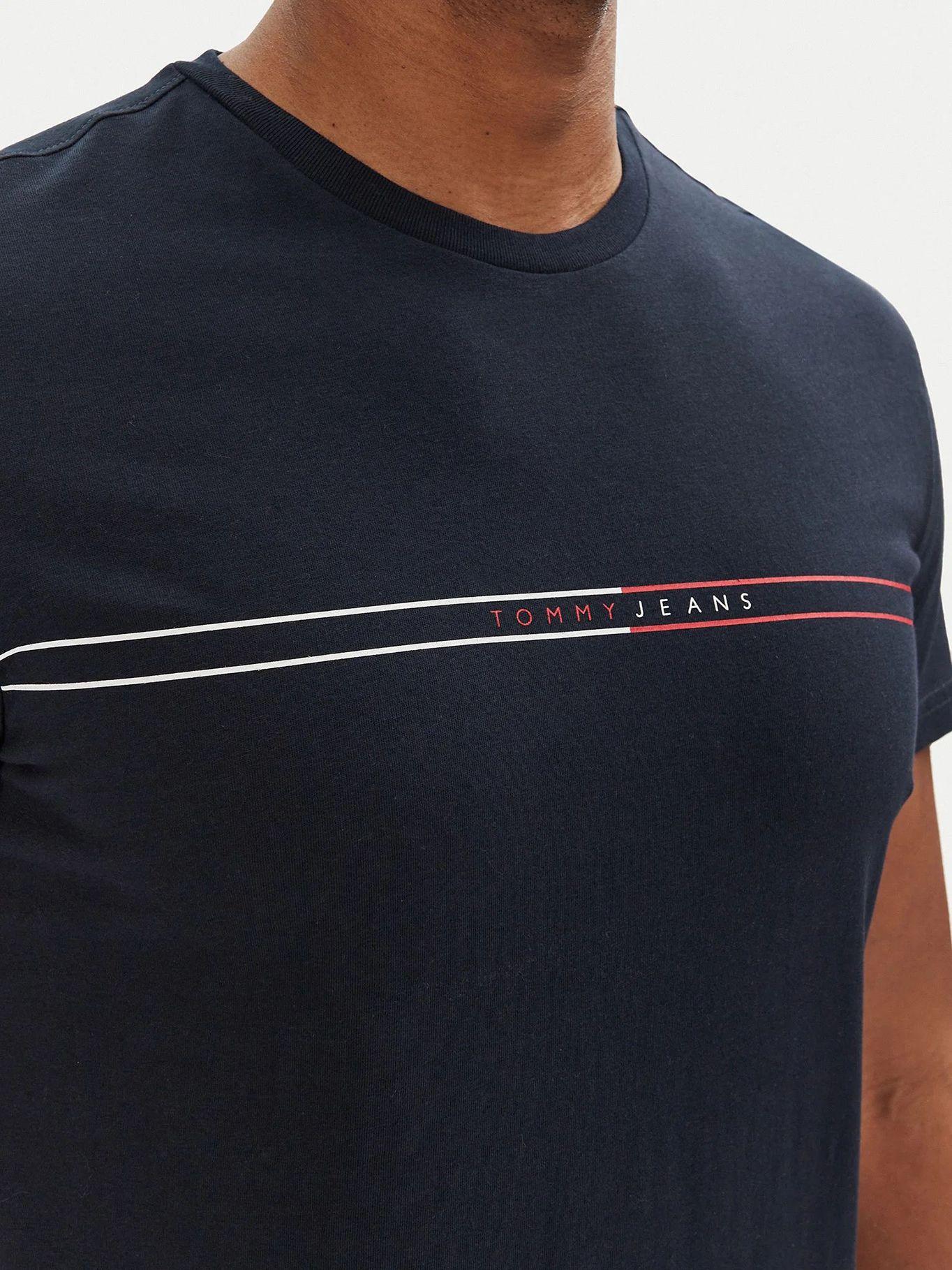 Polera Entry Graphic Logo Slim Fit Azul Tommy Jeans-3