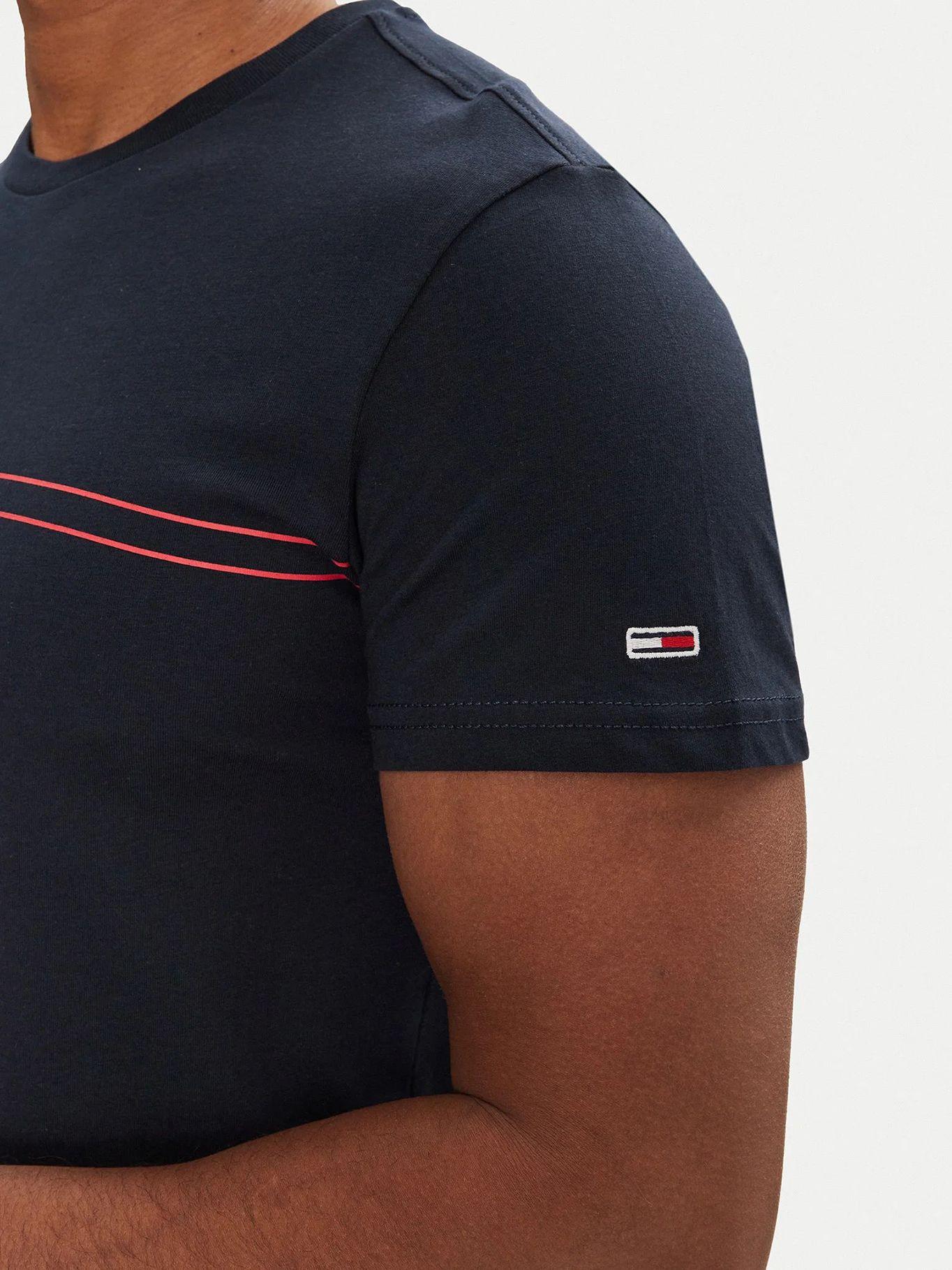 Polera Entry Graphic Logo Slim Fit Azul Tommy Jeans-4