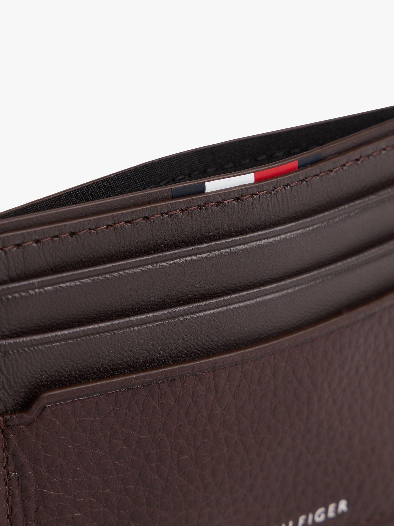 Tarjetero Corporate De Cuero Café Tommy Hilfiger-3