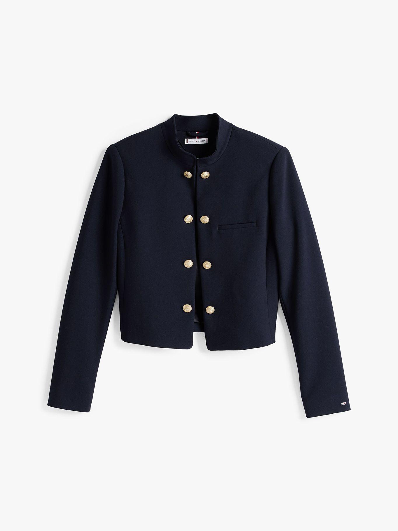 Chaqueta Slin Fit De Cuello Mao Azul Tommy Hilfiger-4