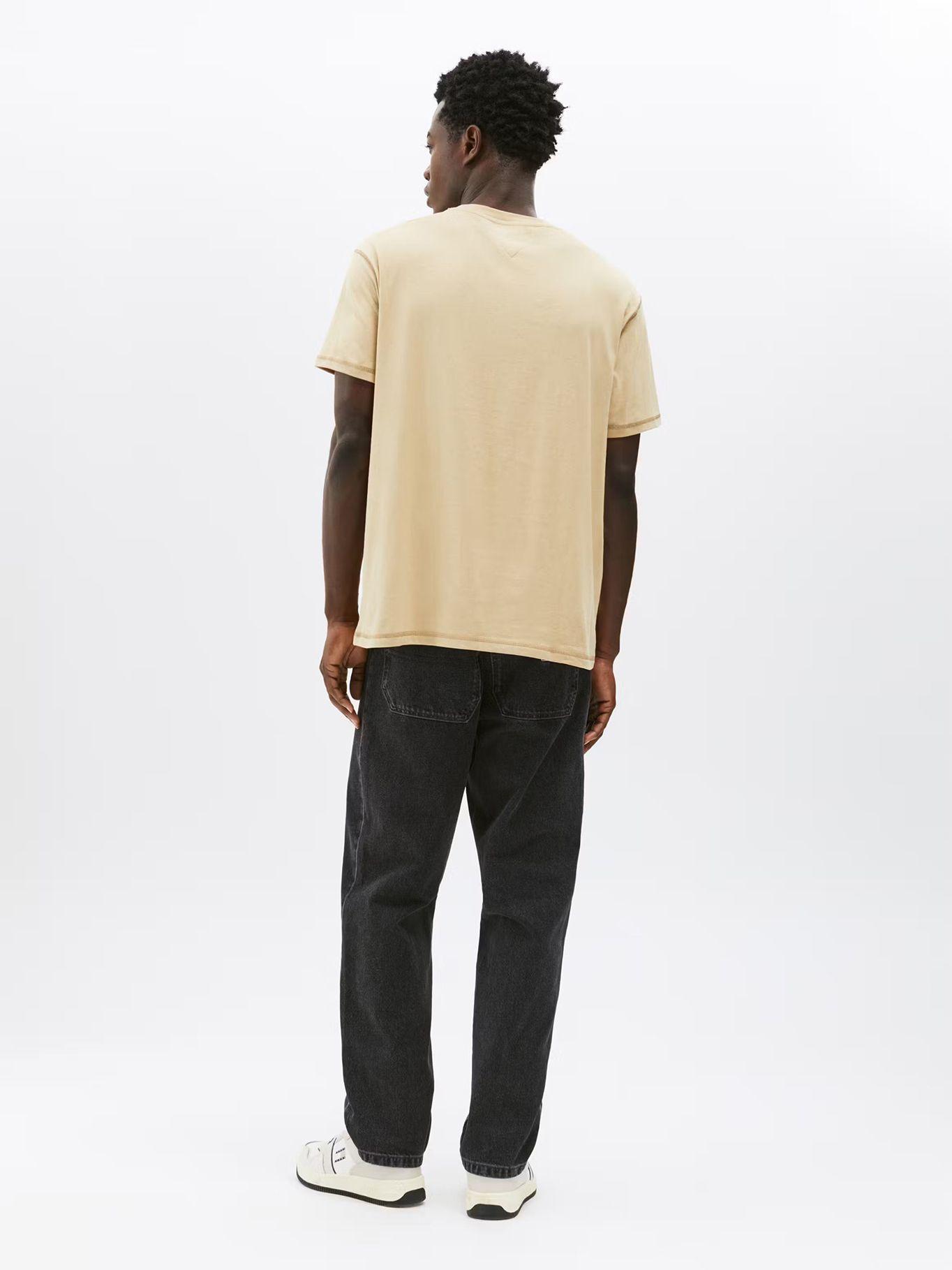 Polera Tonal Crest Logo Relaxed Fit Beige Tommy Jeans-2