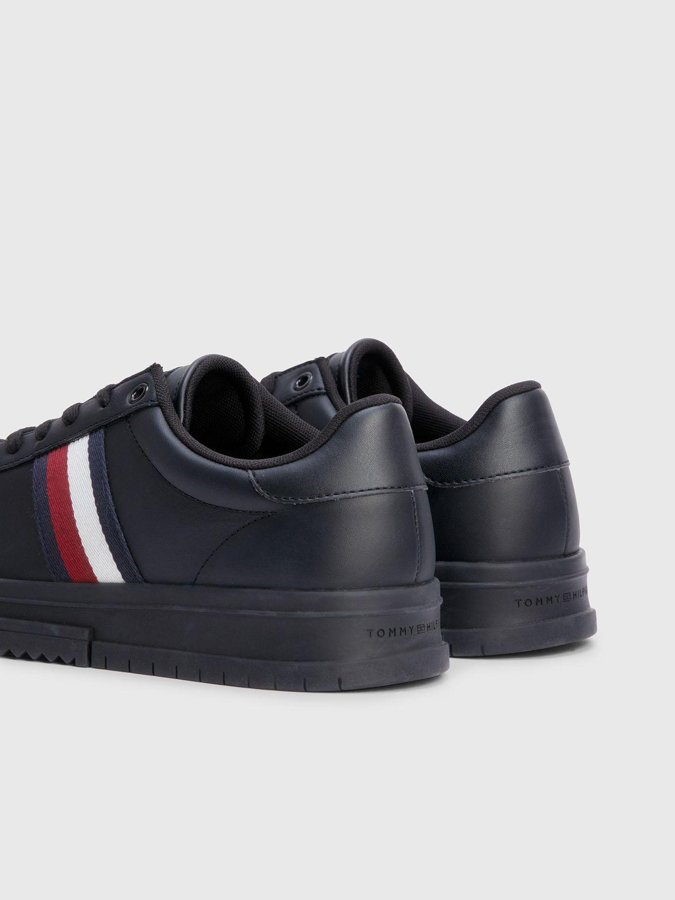Zapatillas Supercup De Cuero Negro Tommy Hilfiger-1