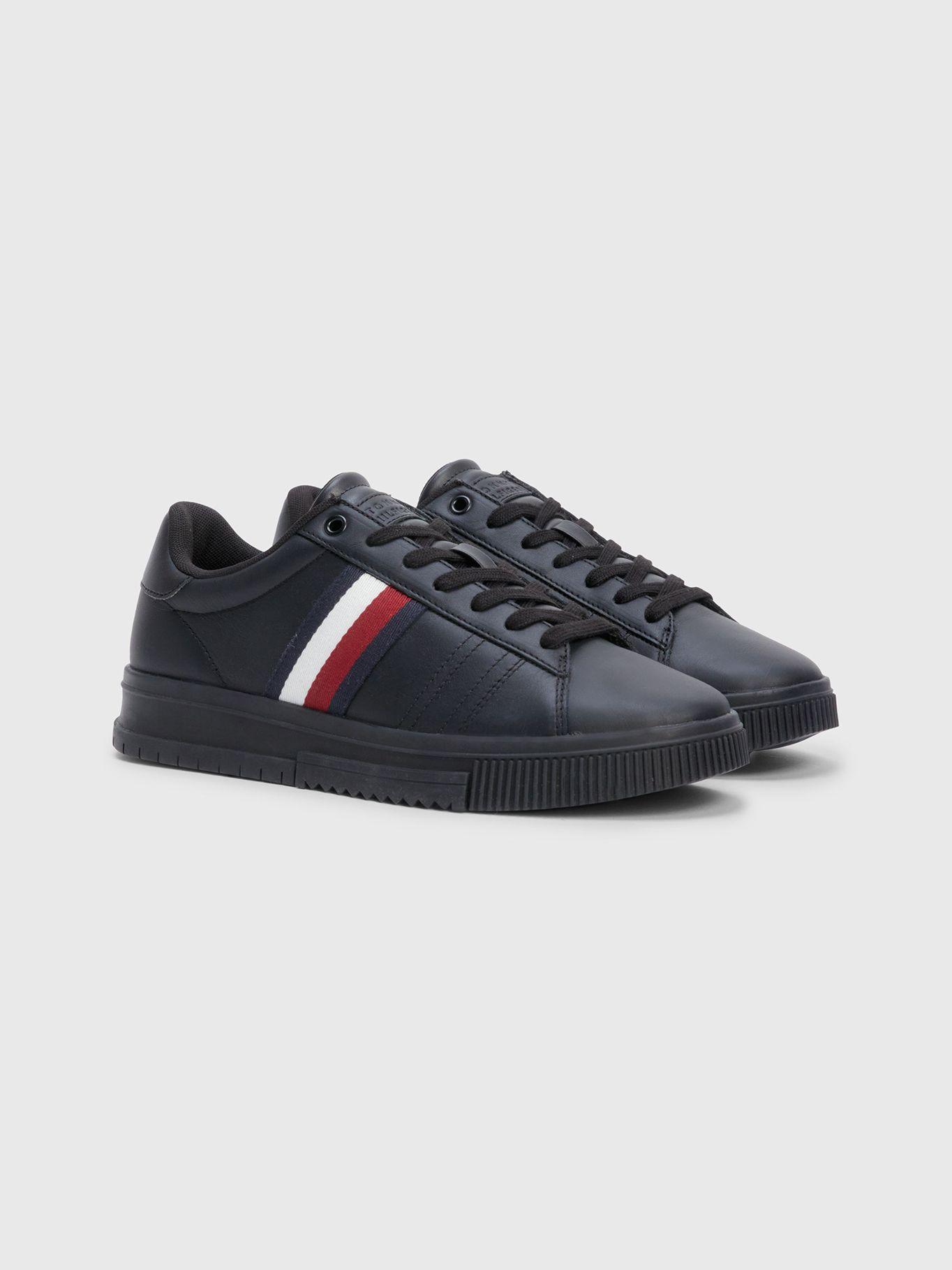 Zapatillas Supercup De Cuero Negro Tommy Hilfiger-0