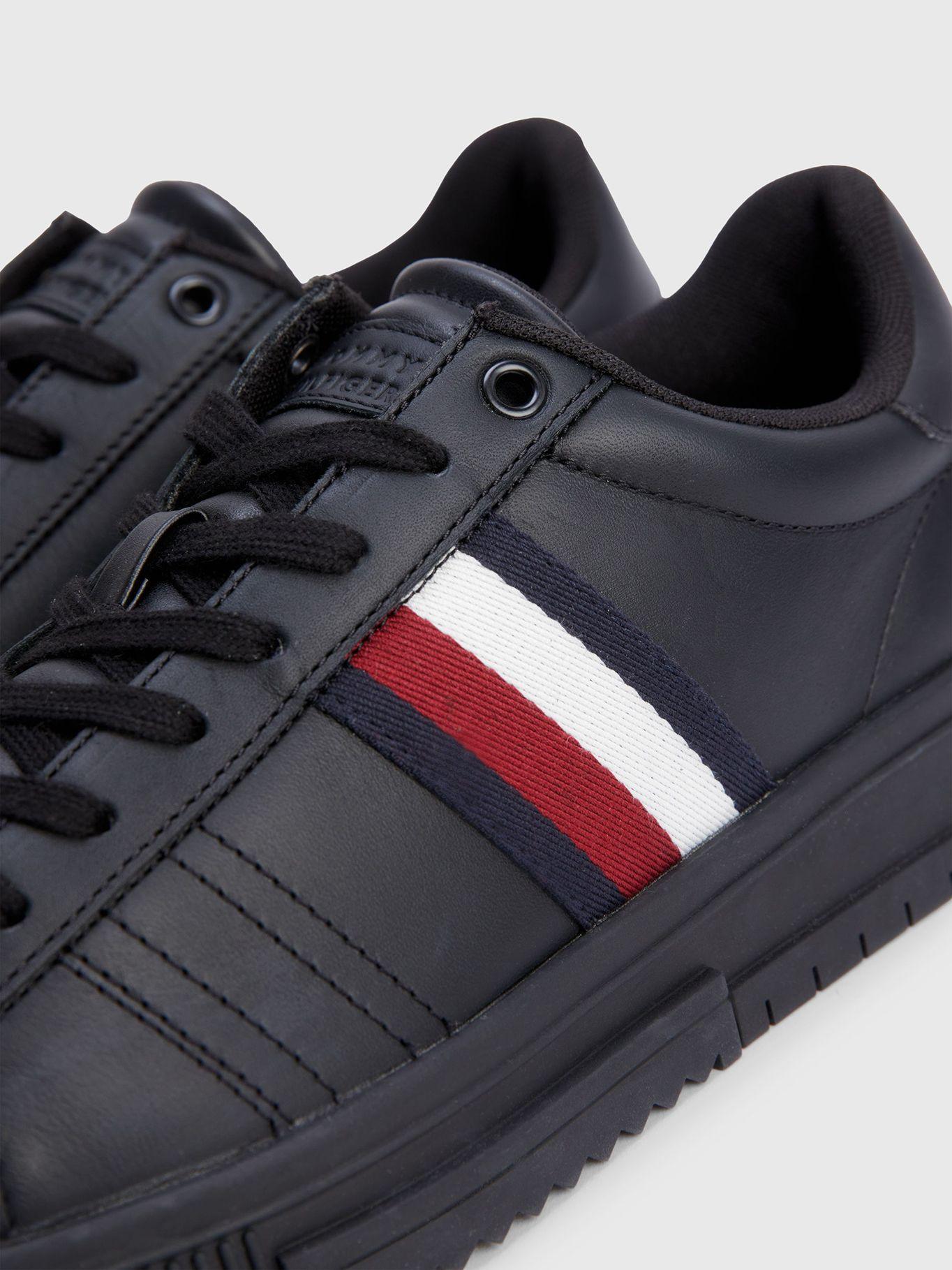 Zapatillas Supercup De Cuero Negro Tommy Hilfiger-2