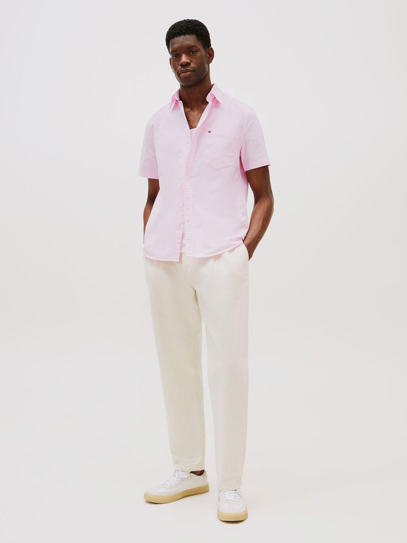 Camisa Oxford Regular Fit Rosado Tommy Hilfiger-1