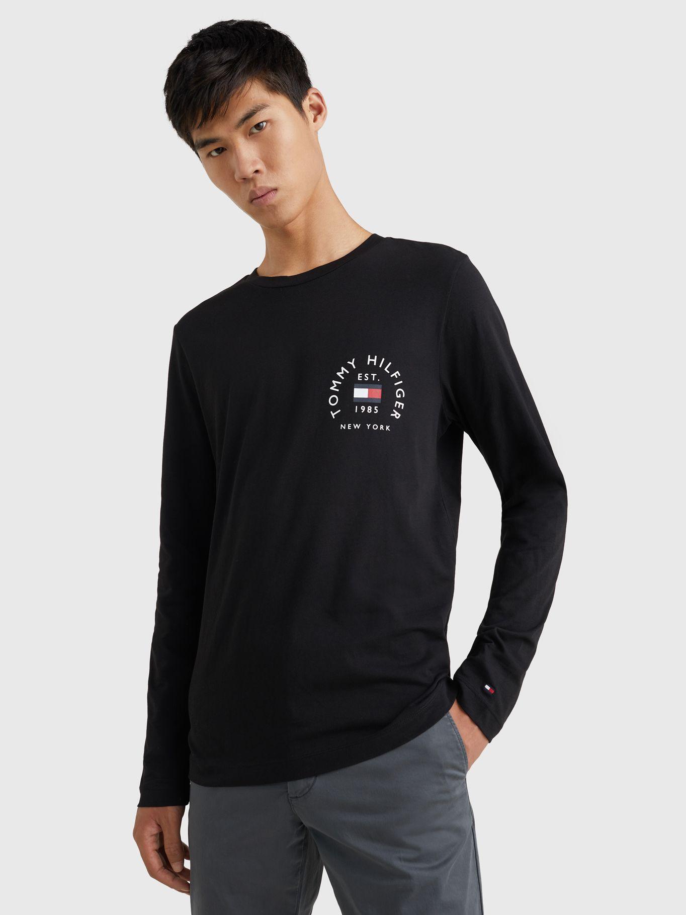 Polera Flag Arch Logo Slim Fit Negro Tommy Hilfiger-0