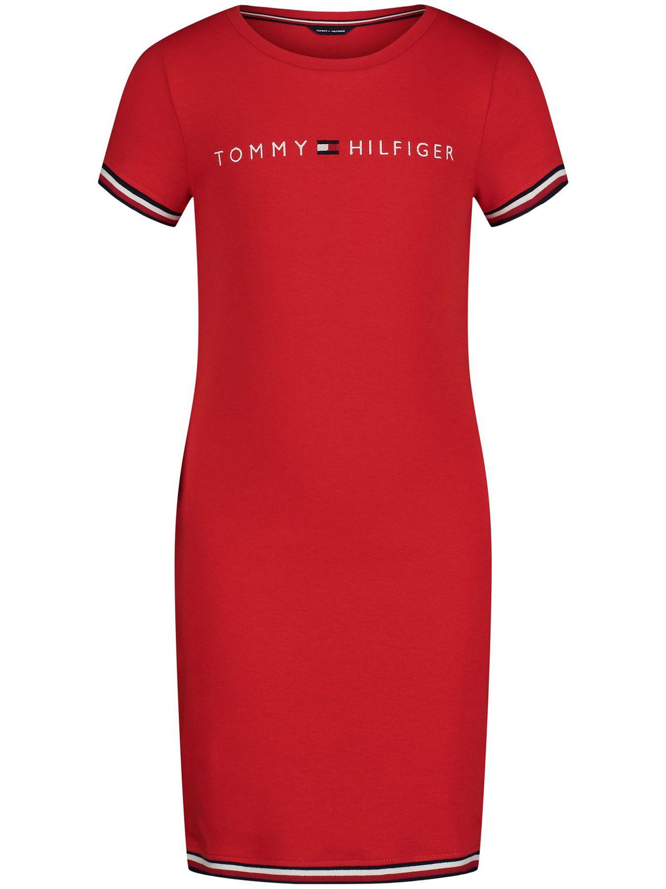 Vestido Midi Con Stripe En Mangas Rojo Tommy Hilfiger-0